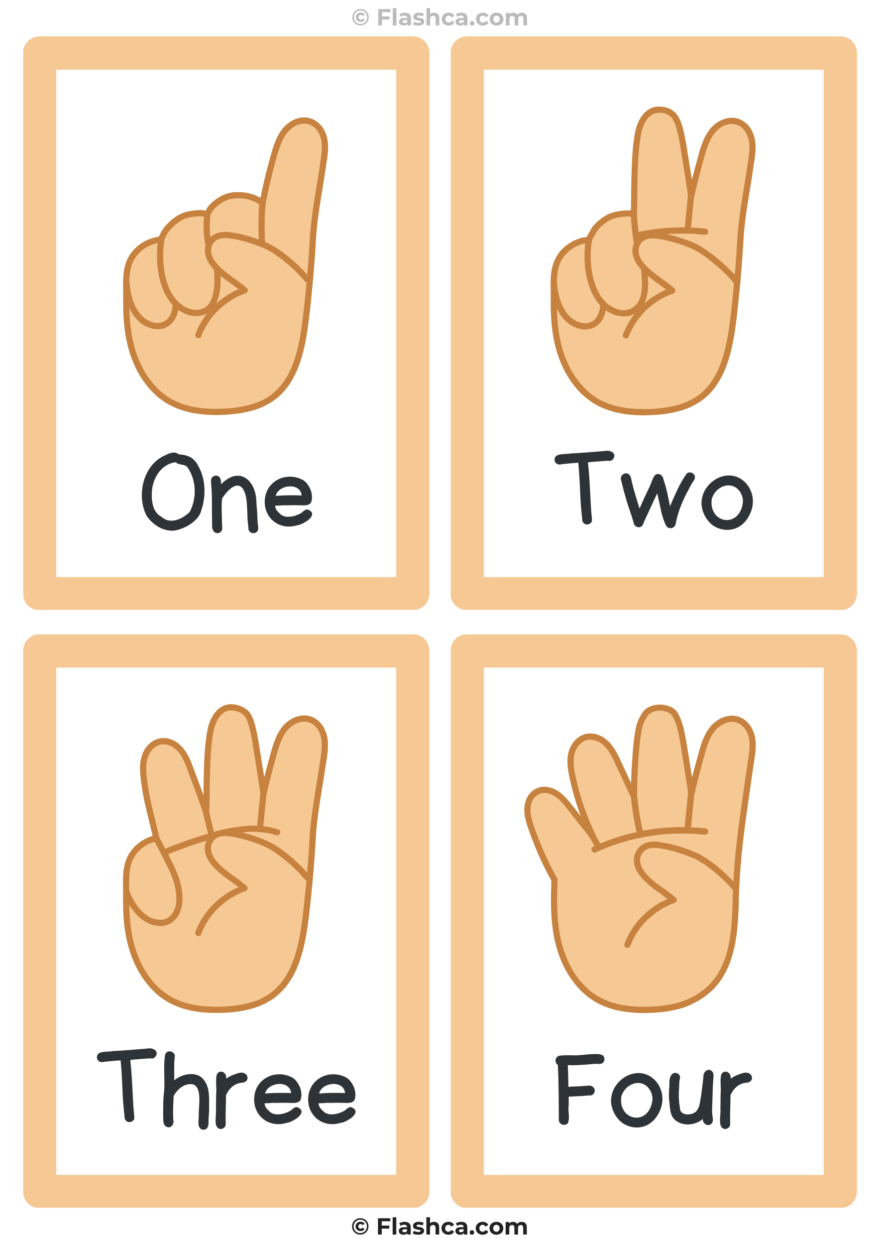 Finger Counting Flashcards