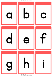 Lowercase Alphabet Flashcards