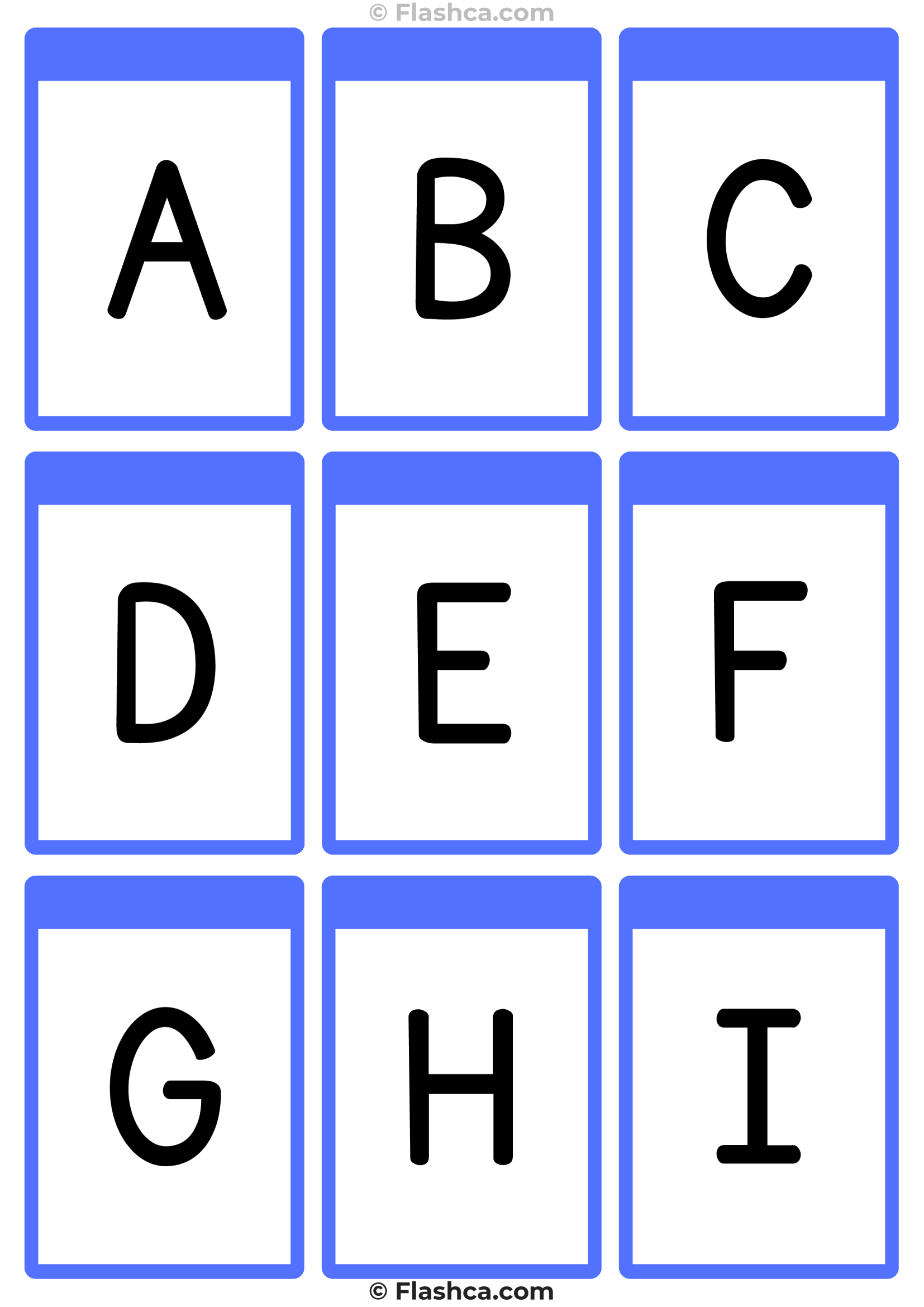 Uppercase Alphabet Flashcards