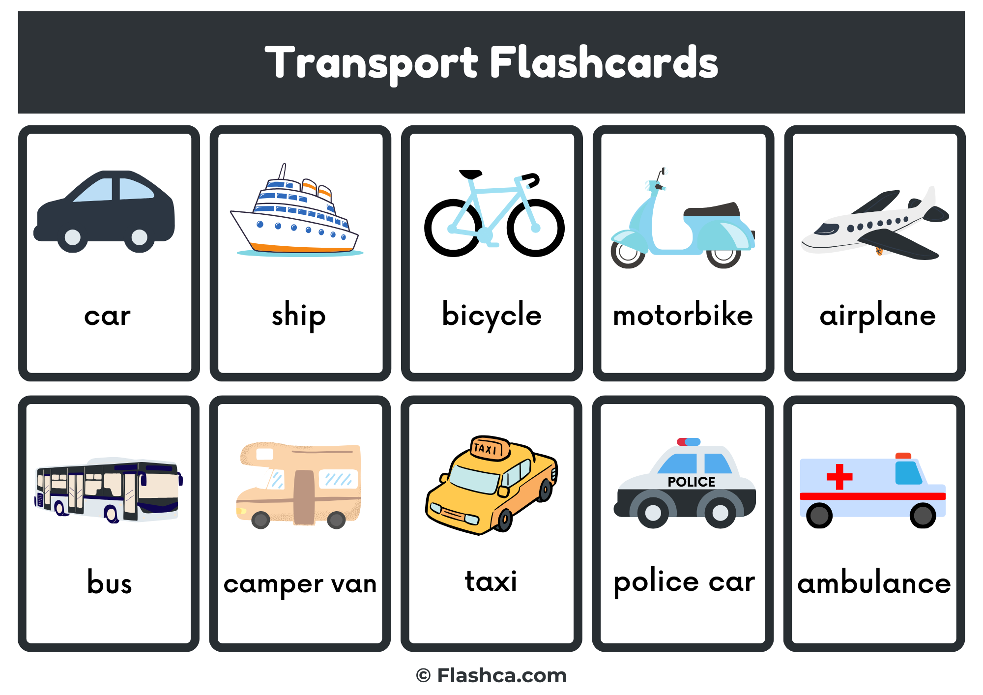 Transportation Flashcards