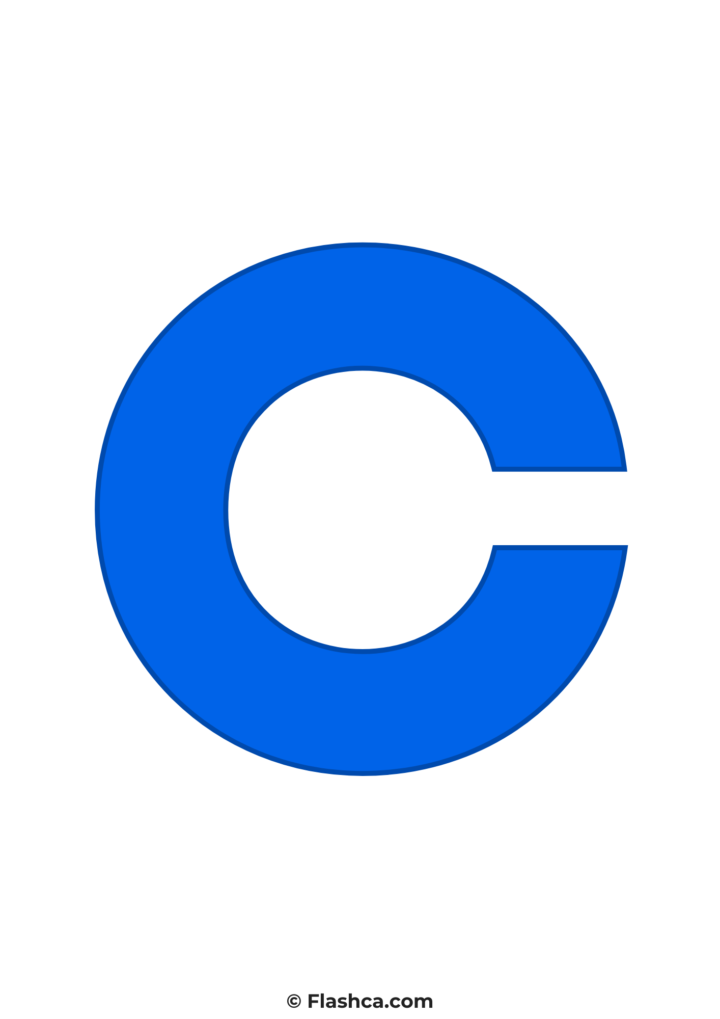 Blue letter c Blue letter c