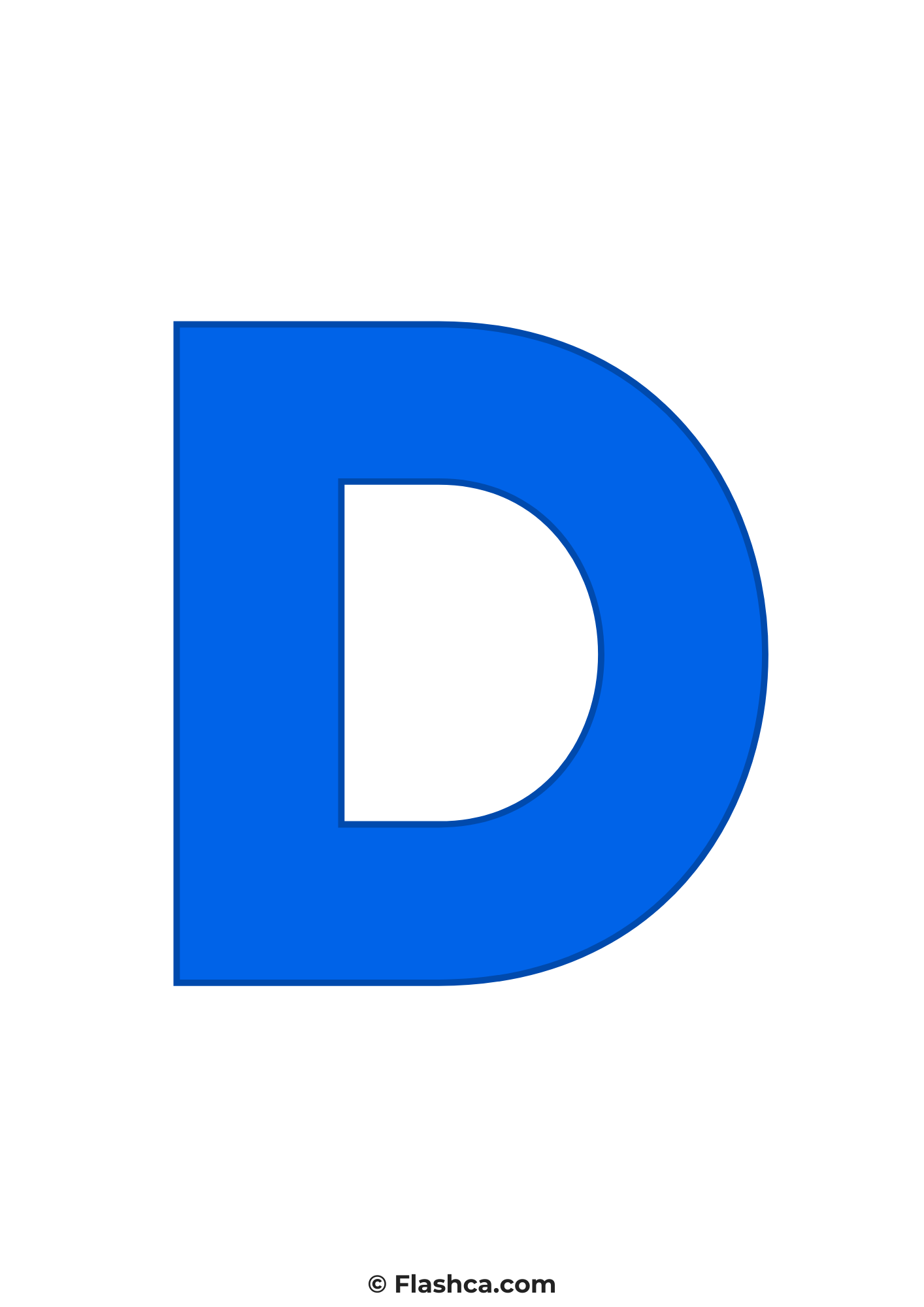 Blue letter d Blue letter d