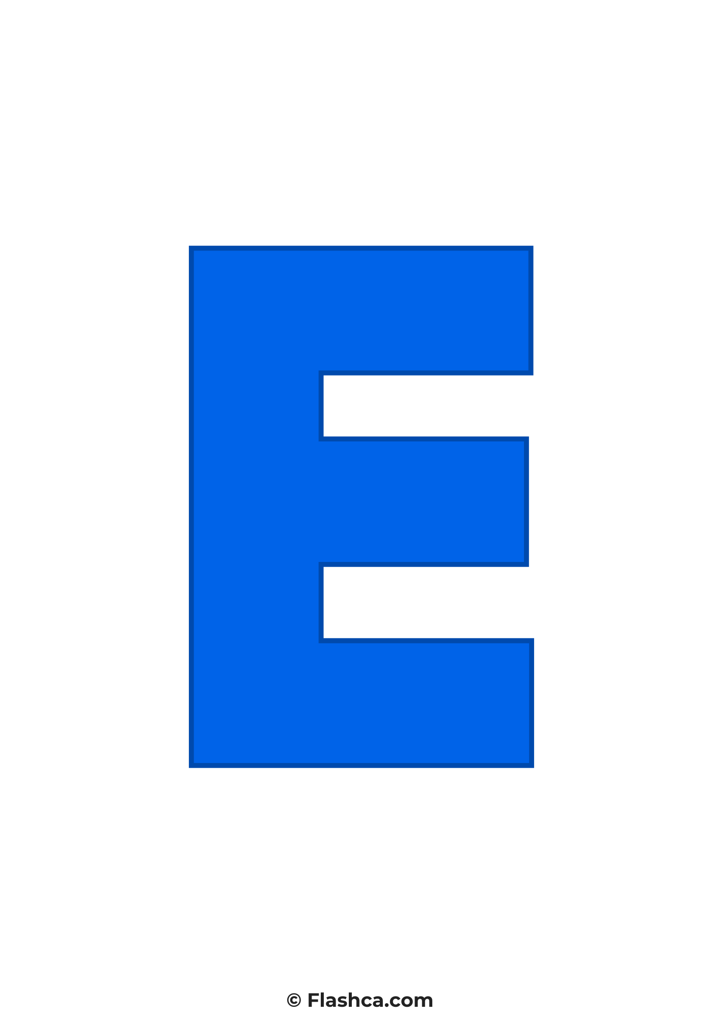 Blue letter e Blue letter e