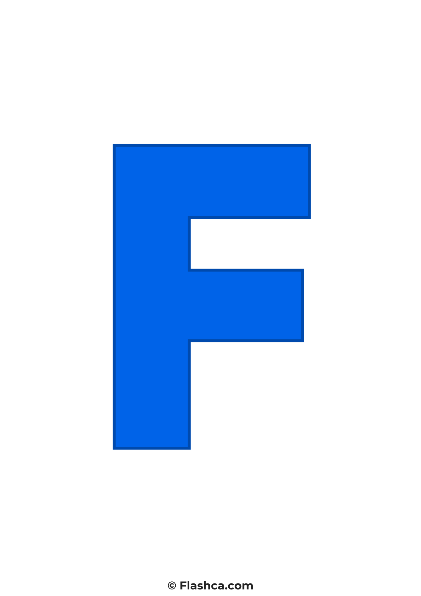 Blue letter f Blue letter f