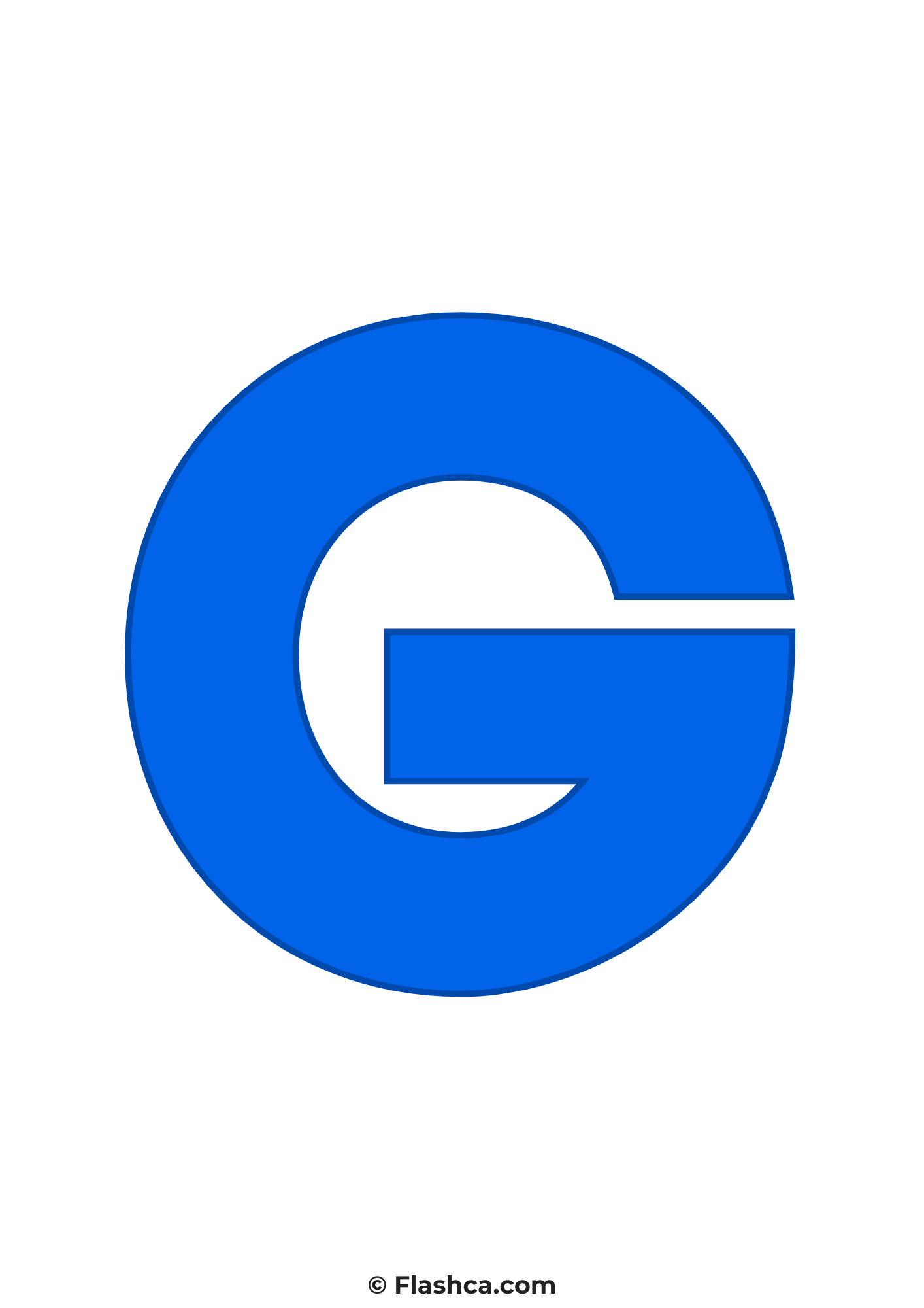 Blue letter g Blue letter g