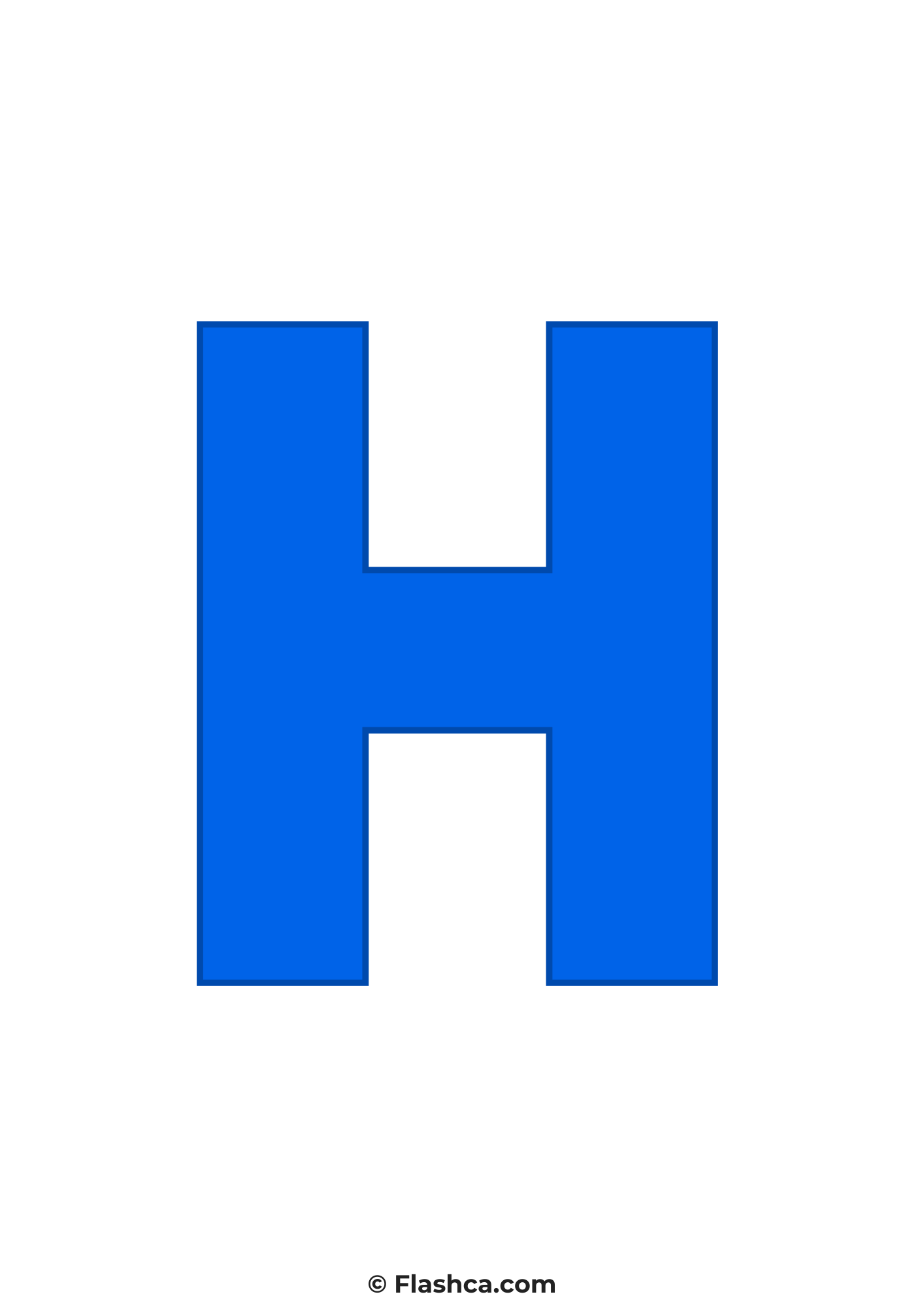 Blue letter h Blue letter h