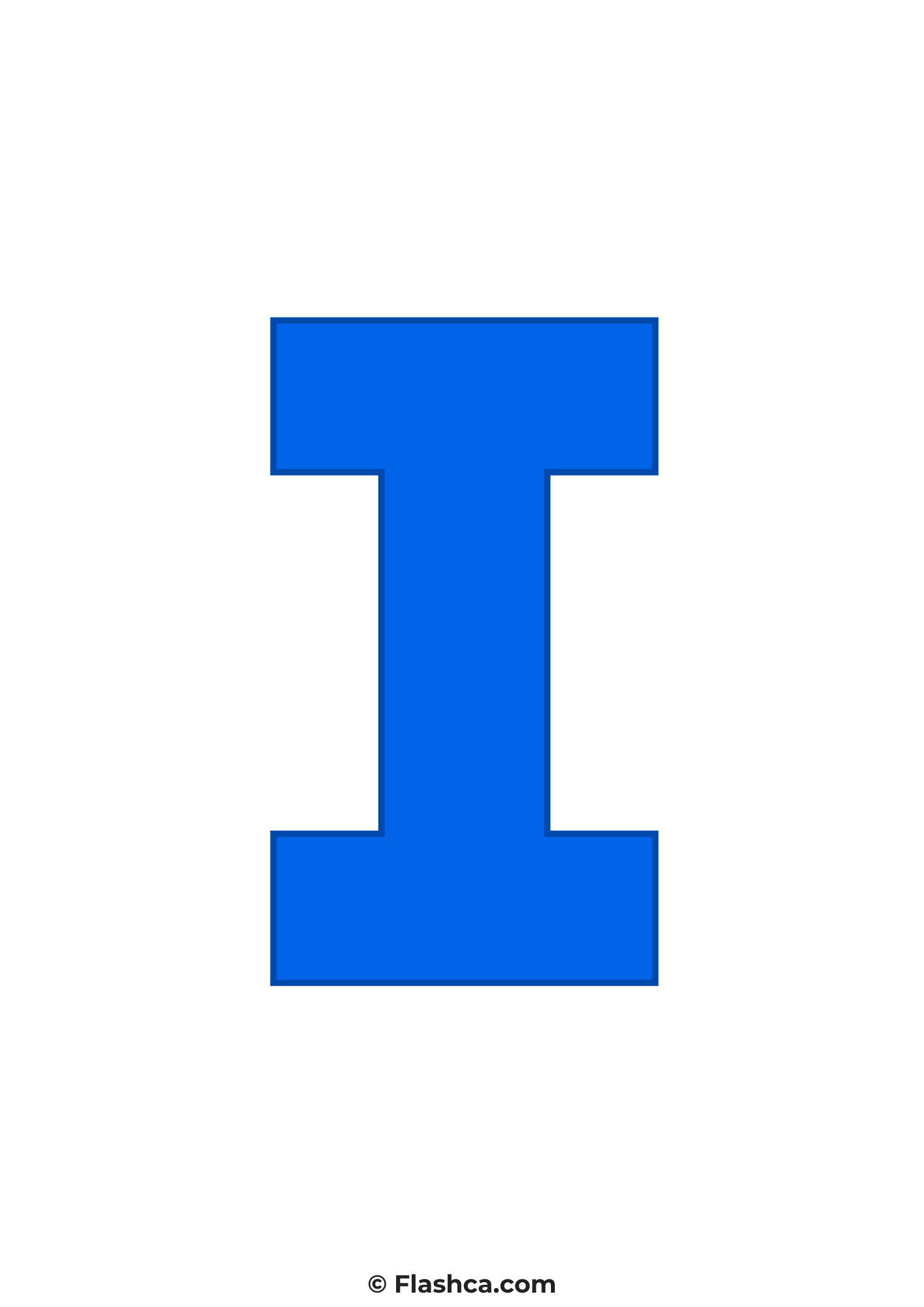 Blue letter i Blue letter i
