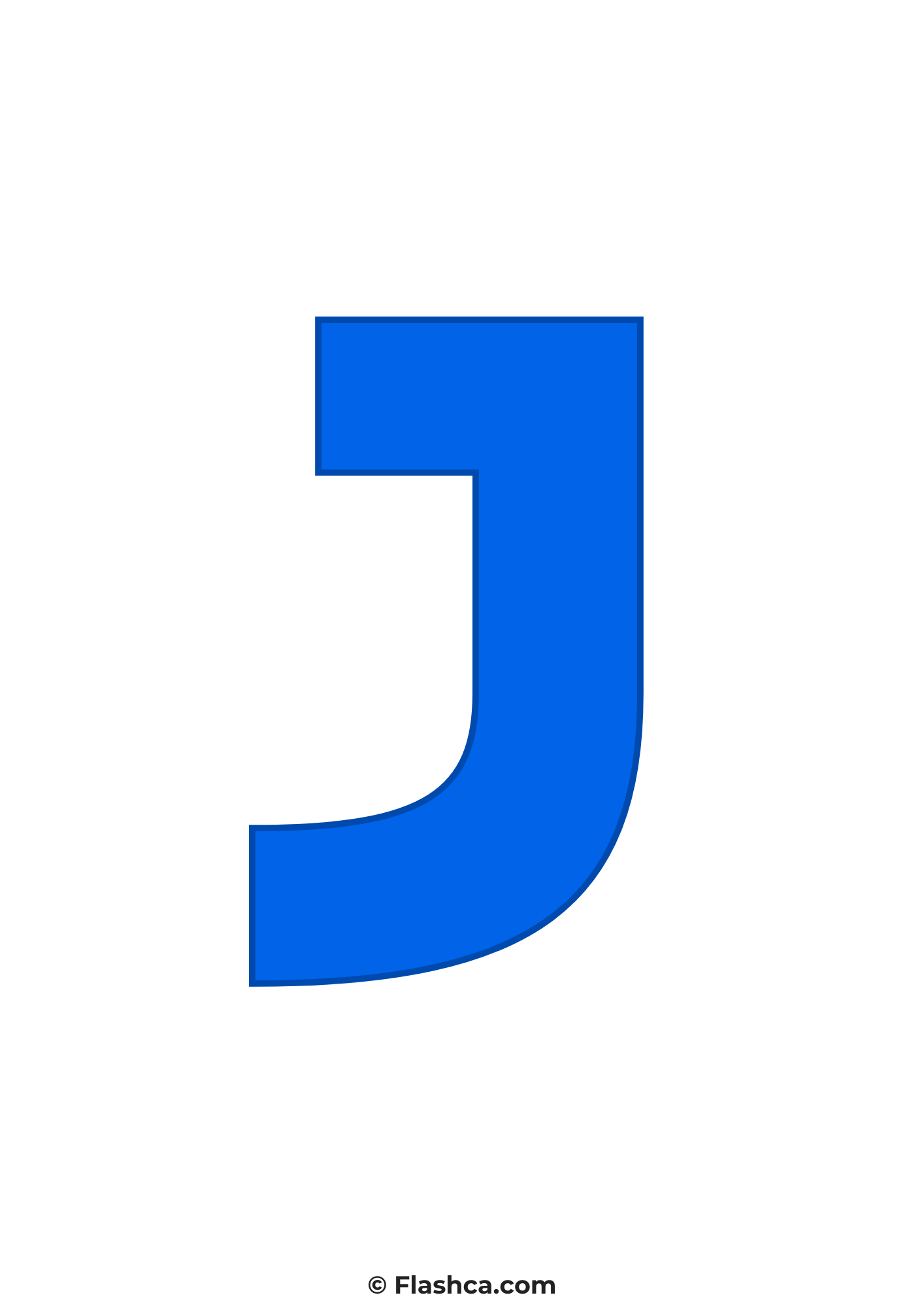 Blue letter j Blue letter j