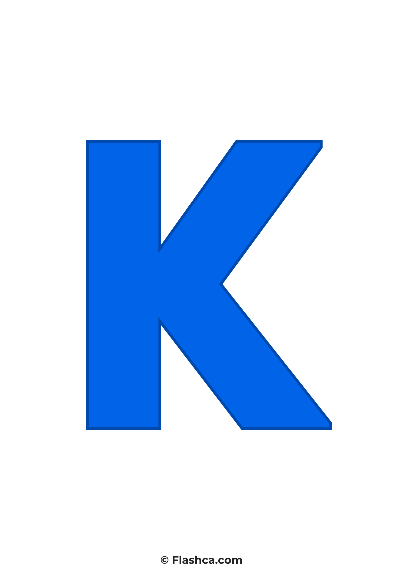 Blue letter k Blue letter k