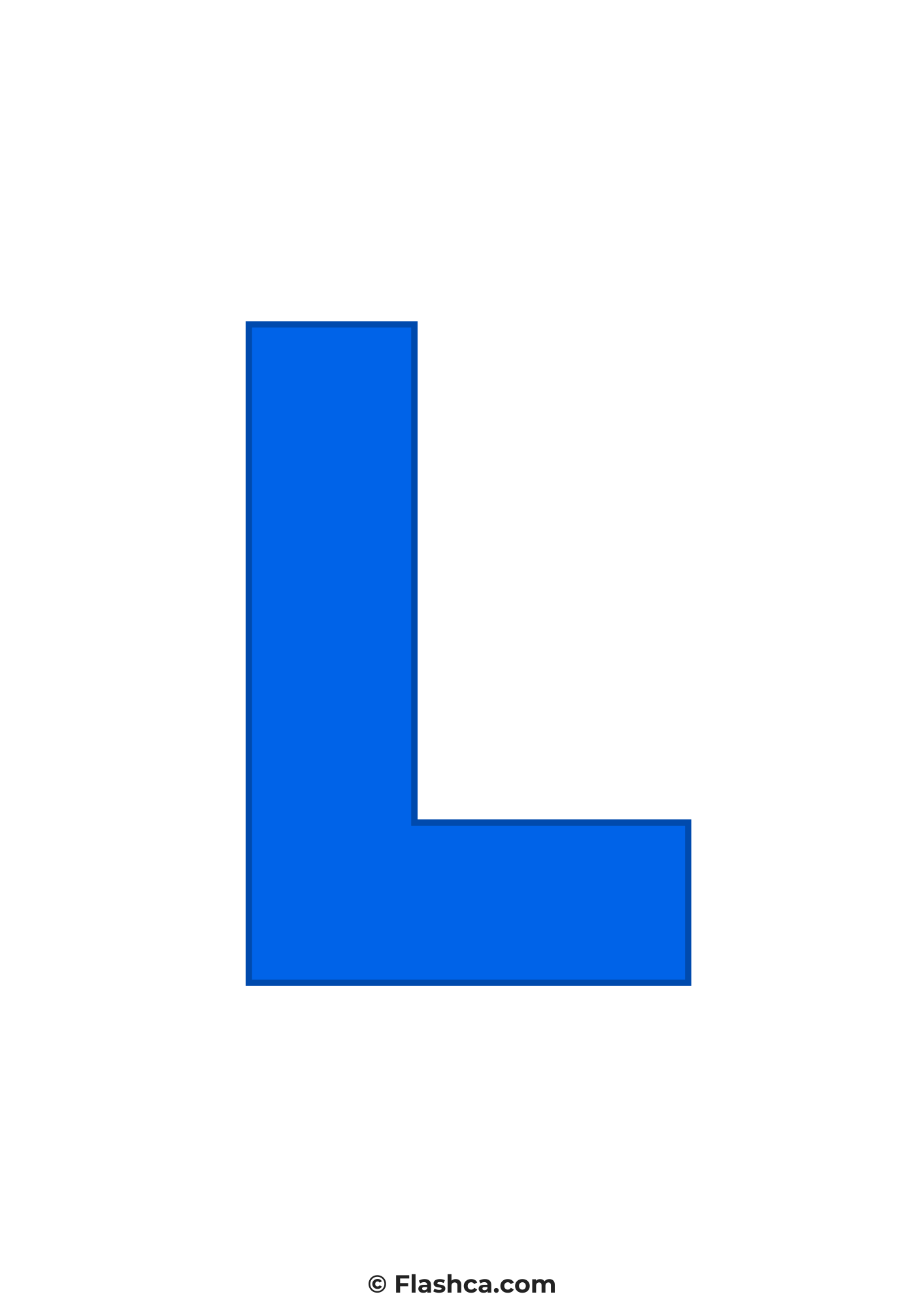 Blue letter l Blue letter l