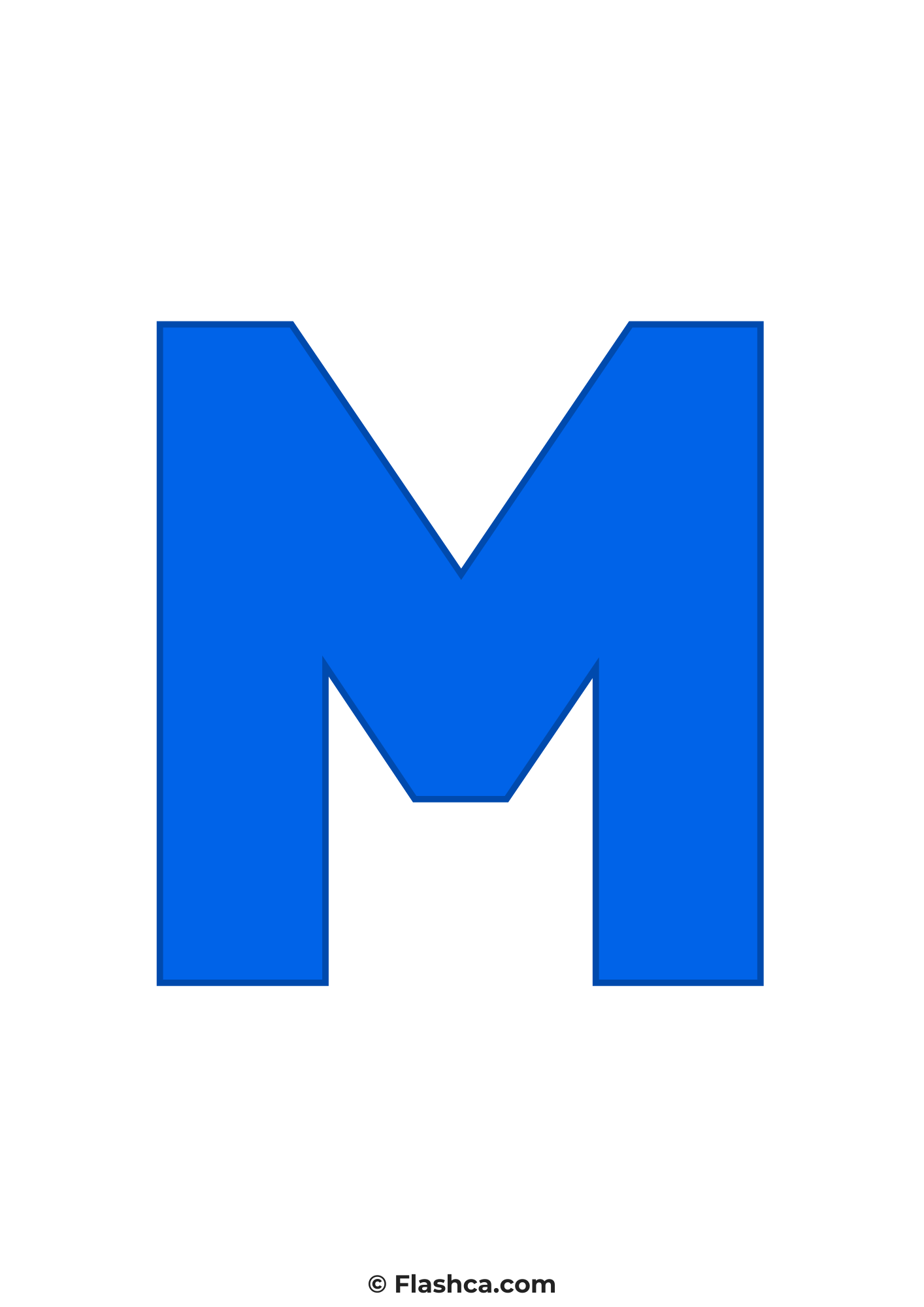 Blue letter m Blue letter m