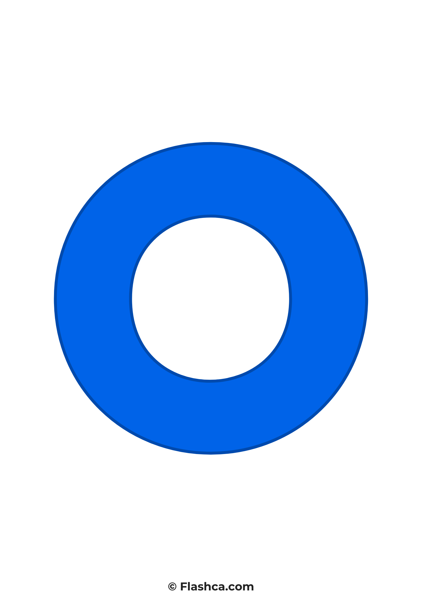 Blue letter o Blue letter o