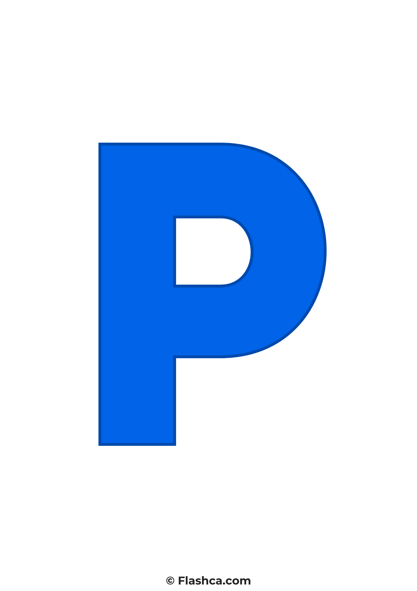 Blue letter p Blue letter p