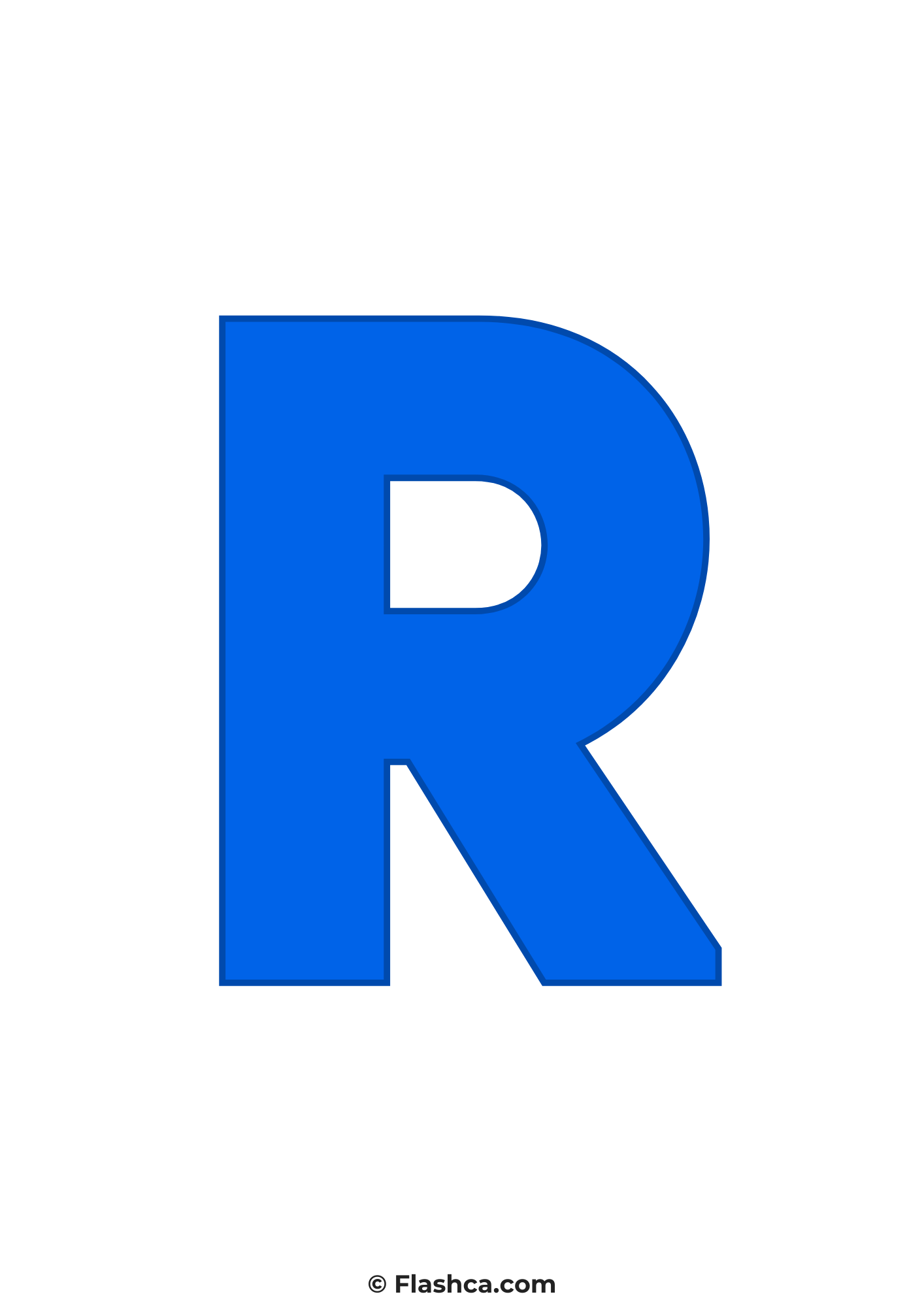 Blue letter r Blue letter r