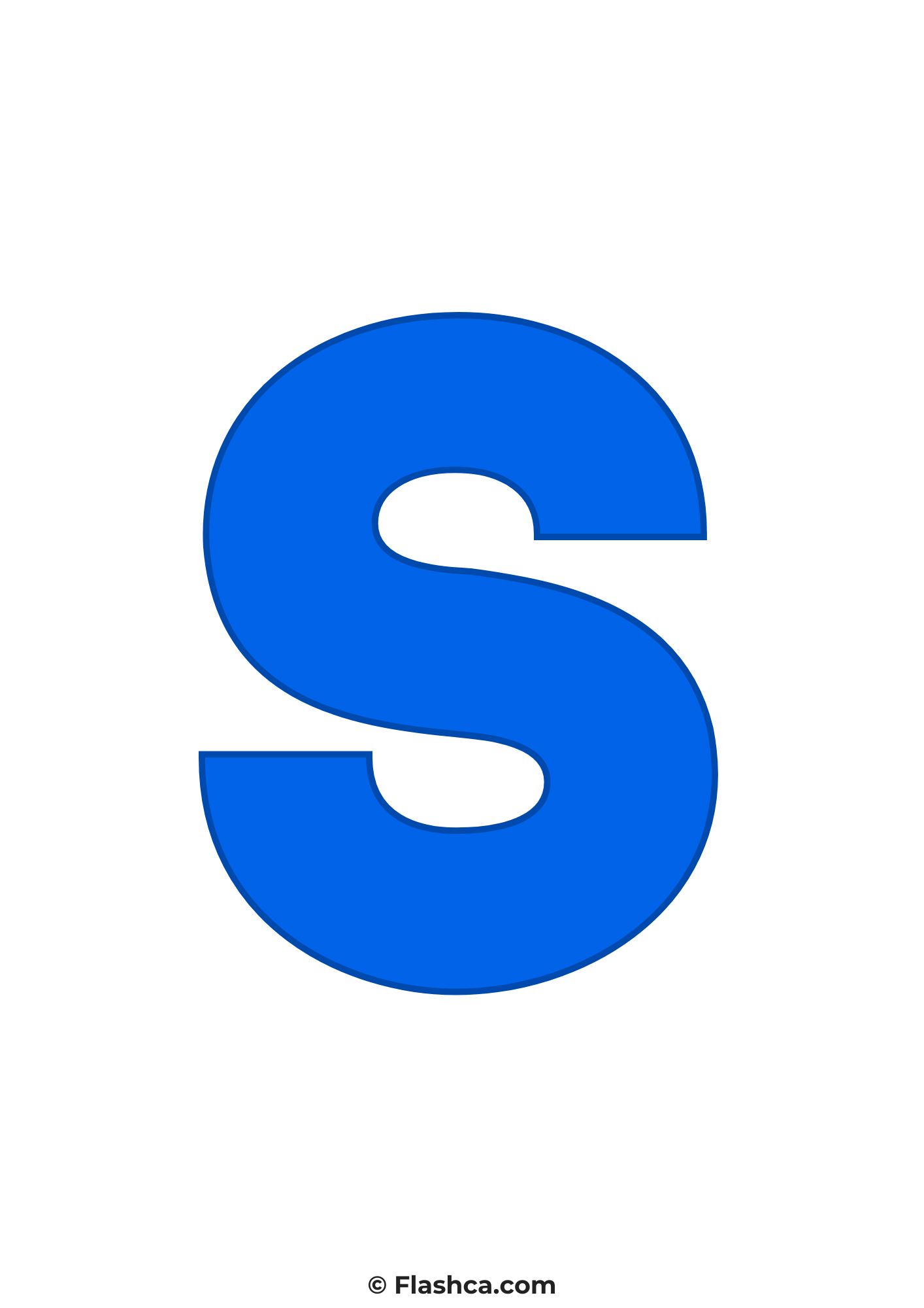 Blue letter s Blue letter s