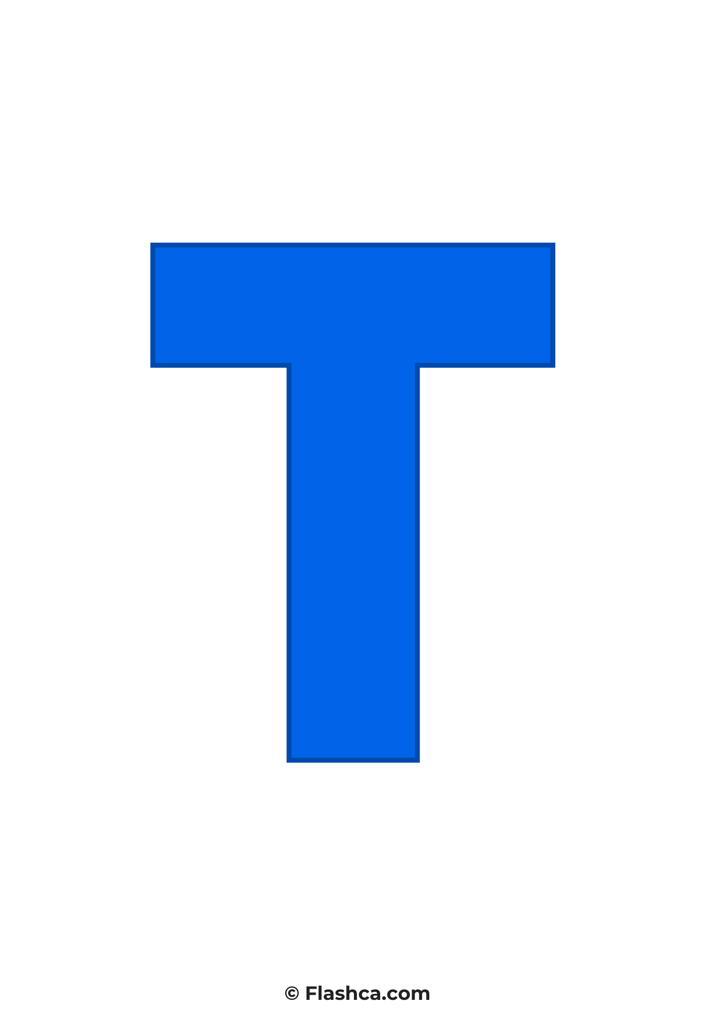 Blue letter t Blue letter t