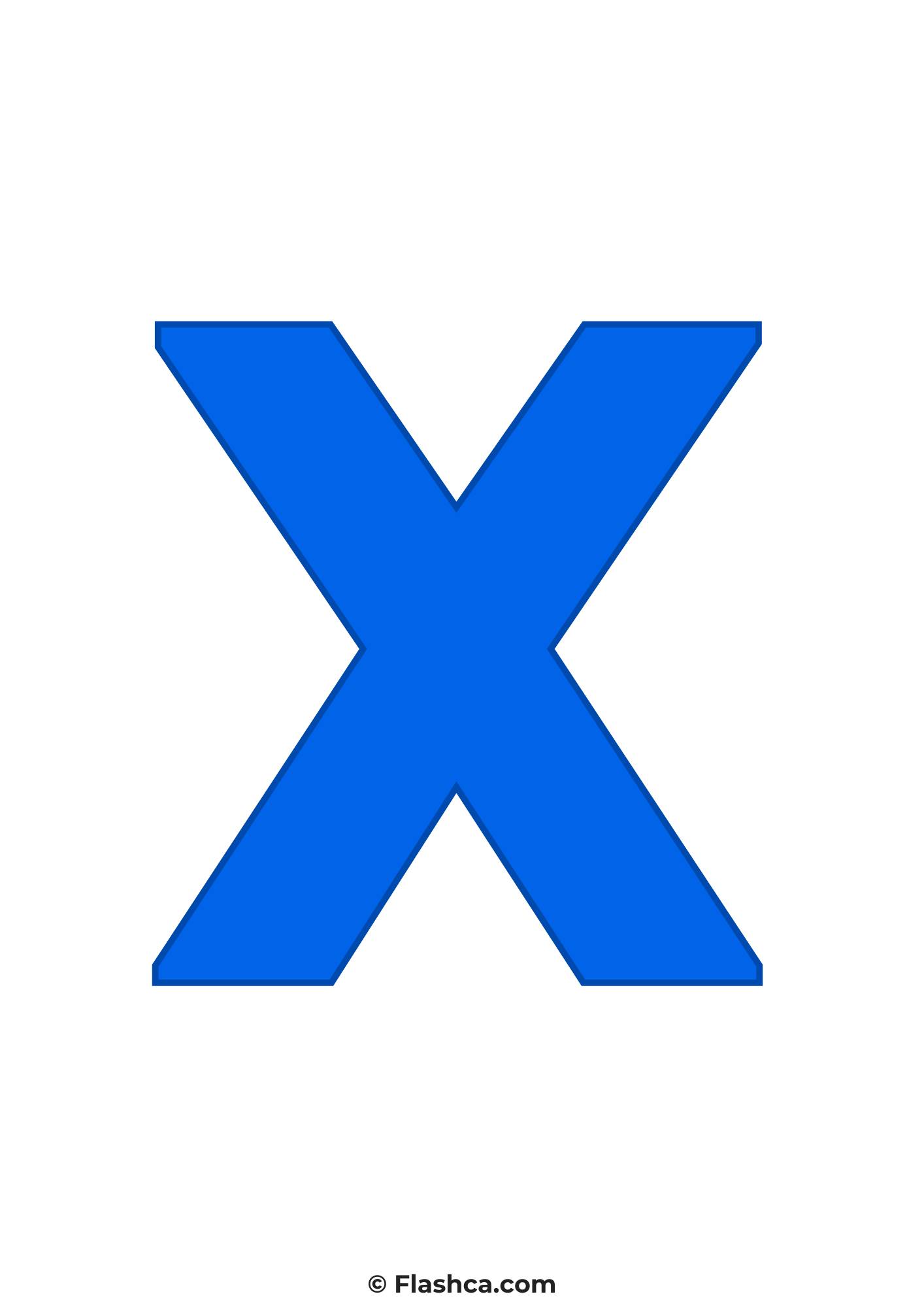 Blue letter Blue letter x