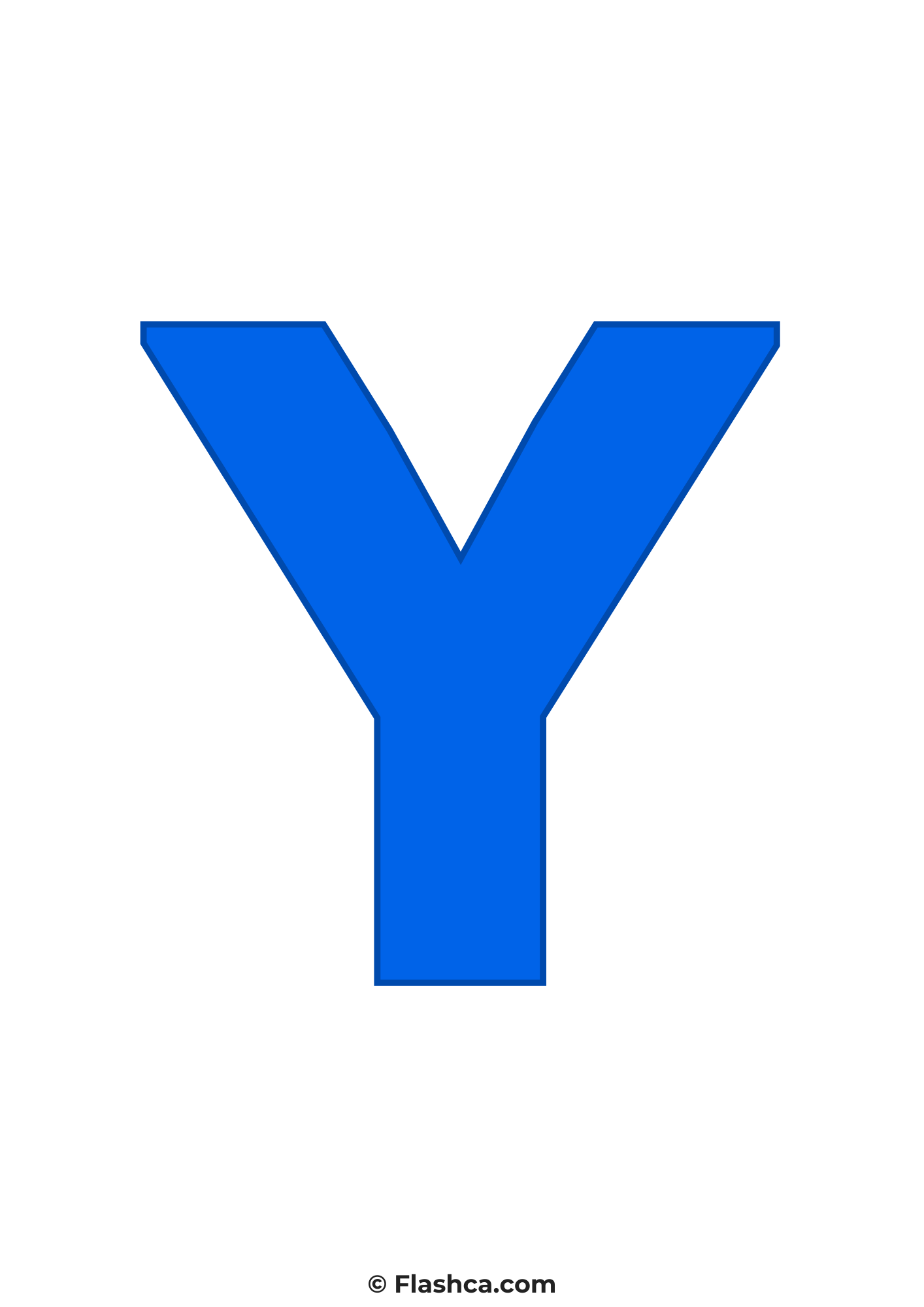 Blue letter y Blue letter y