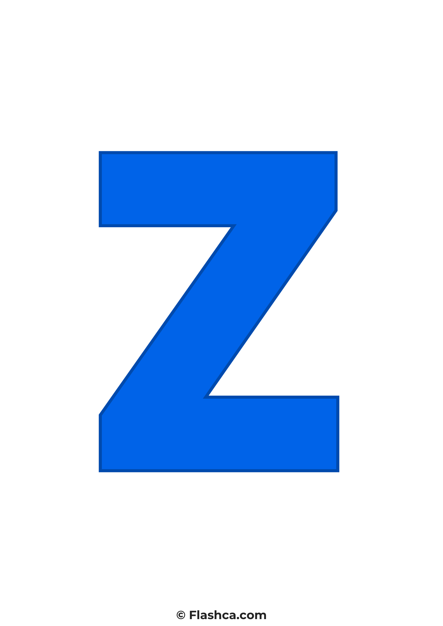 Blue letter z Blue letter z