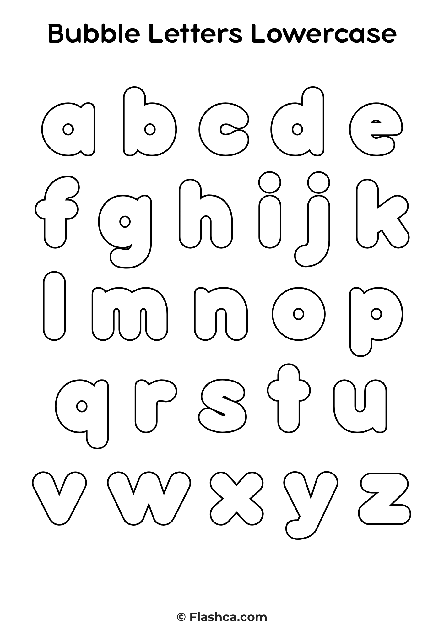 Bubble Letters Lowercase