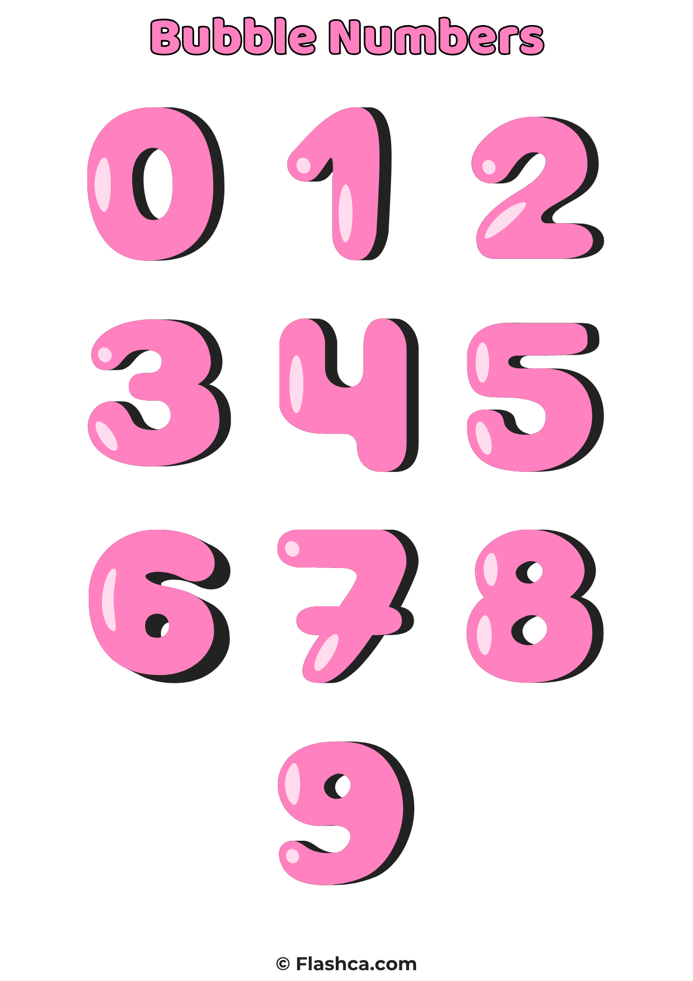 Bubble Numbers set 2