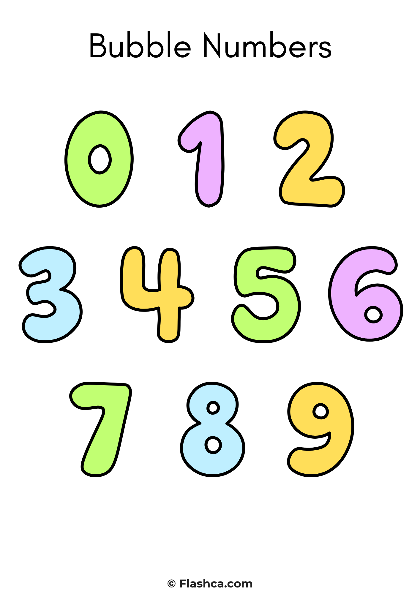 Bubble Numbers set 4