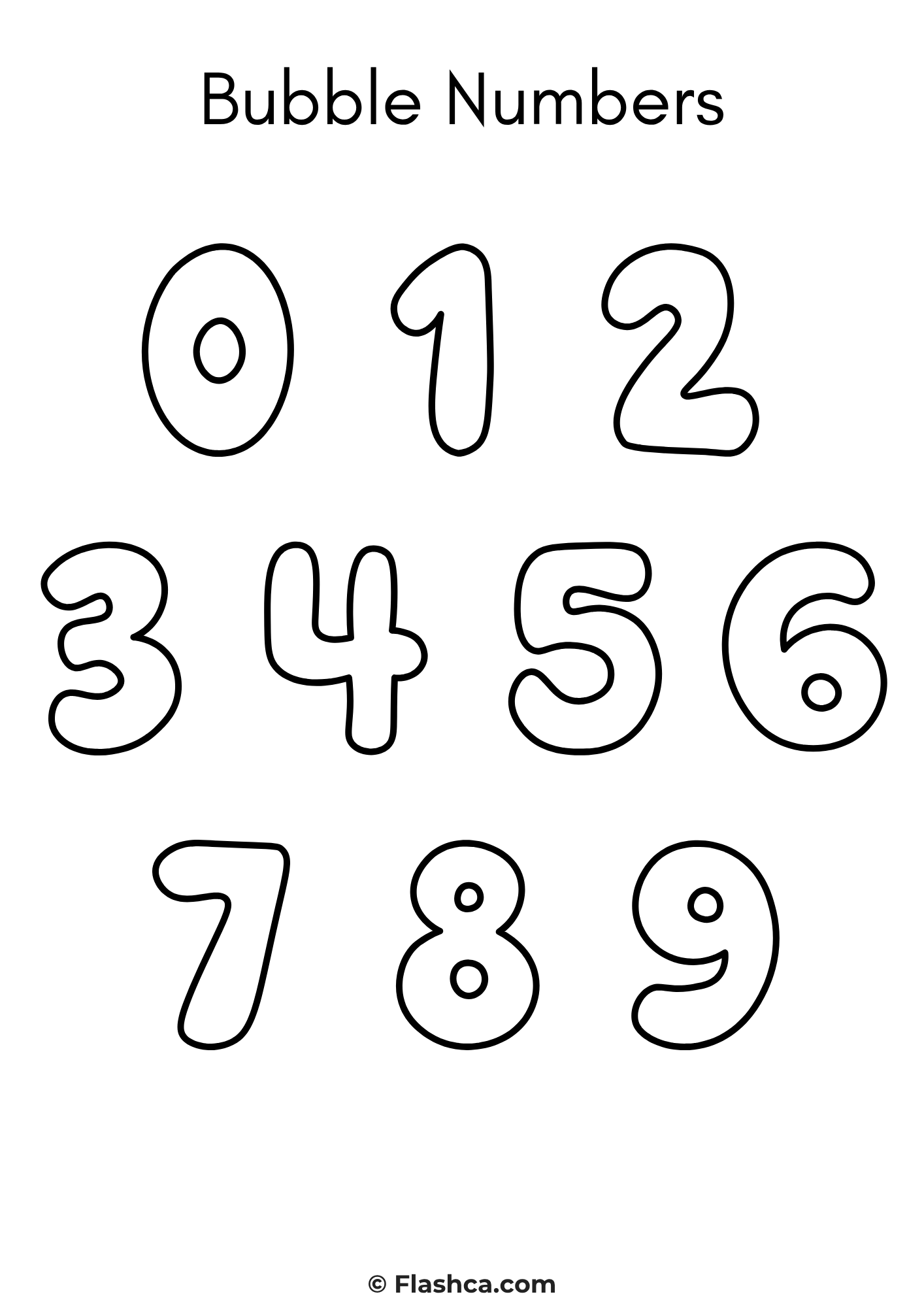 Bubble Numbers set 5