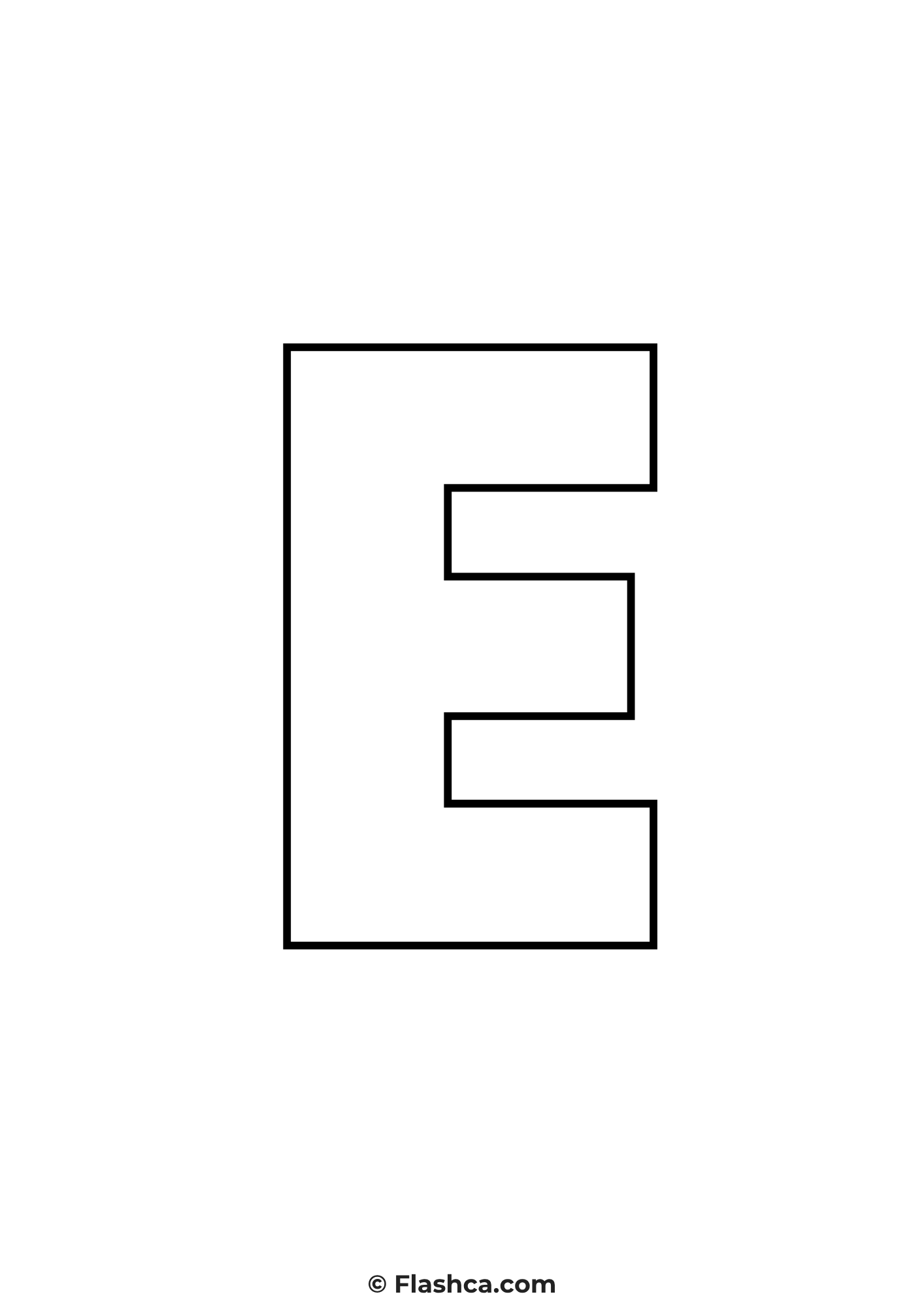 Full Page Printable Letter e Full Page Printable Letter e