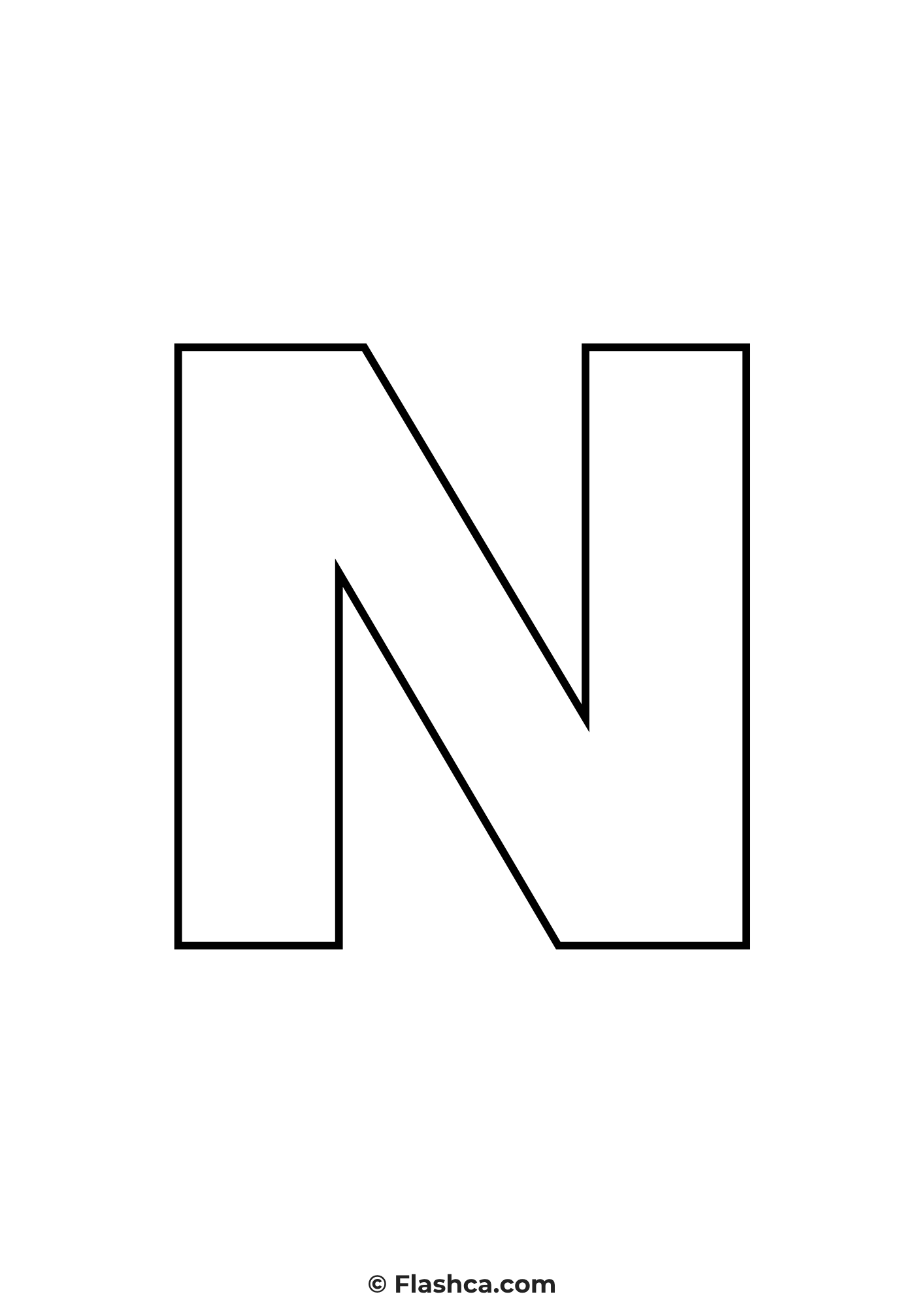 Full Page Printable Letter n Full Page Printable Letter n