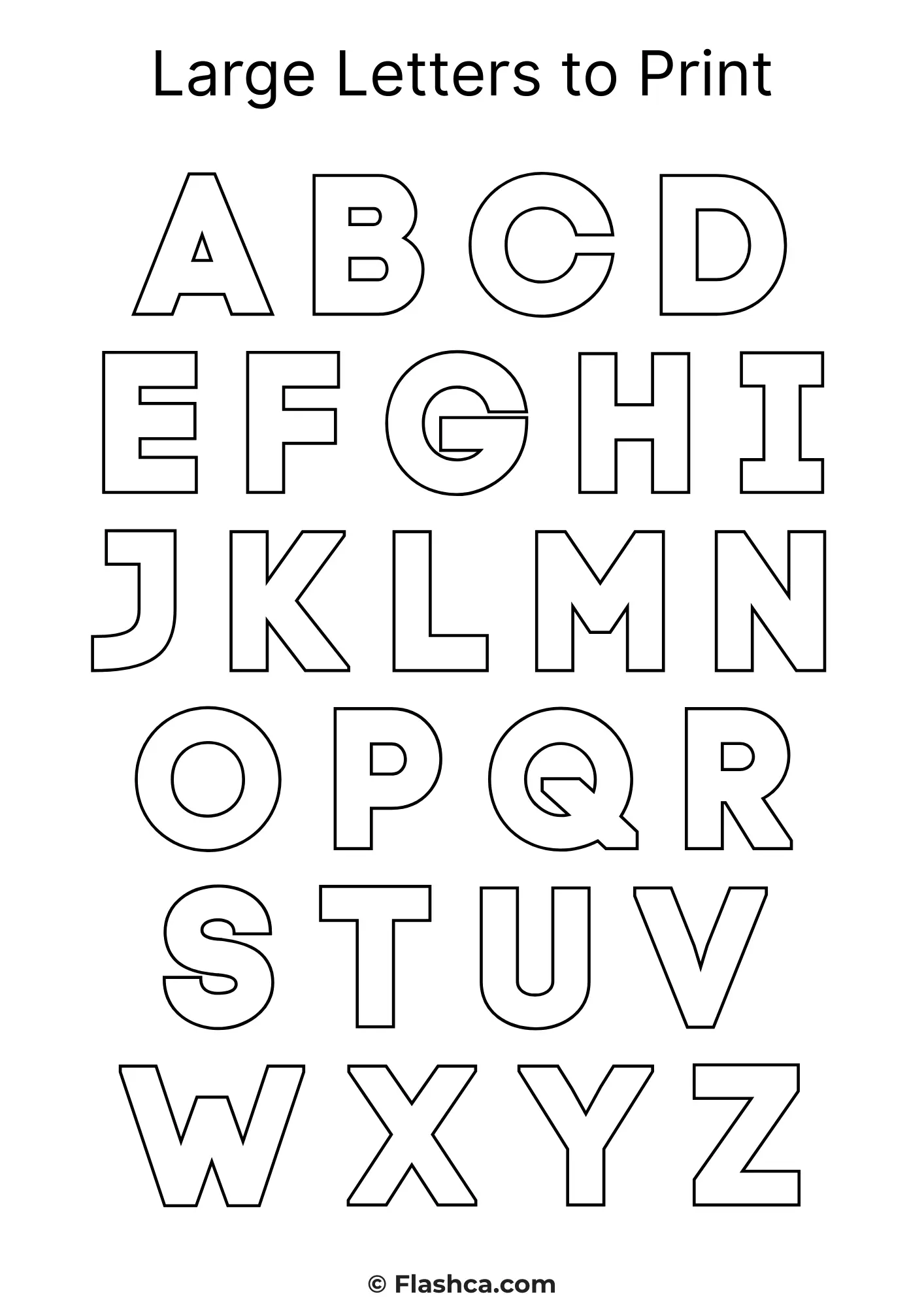 Large Letters to Print Large Letters to Print