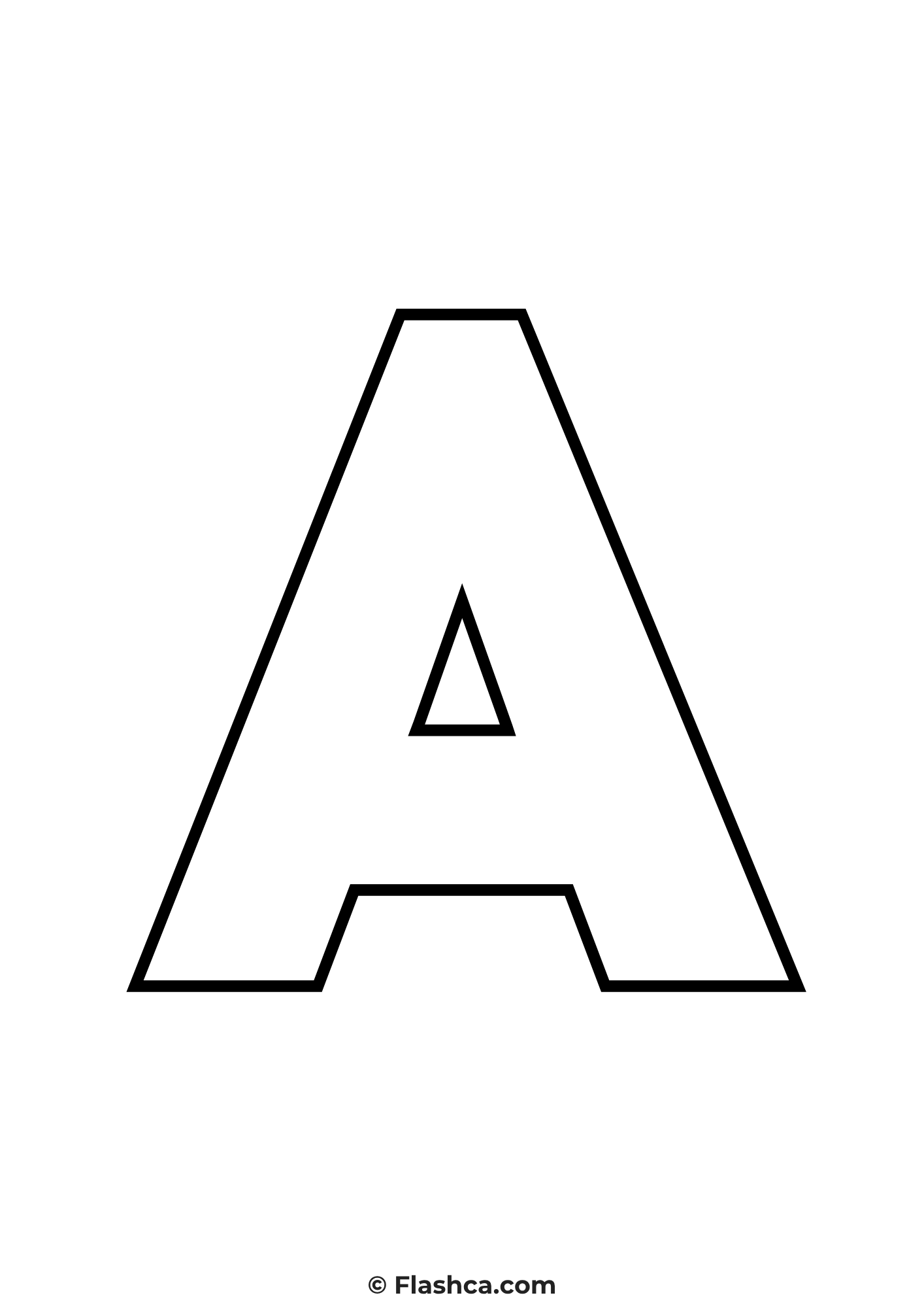 letter a print