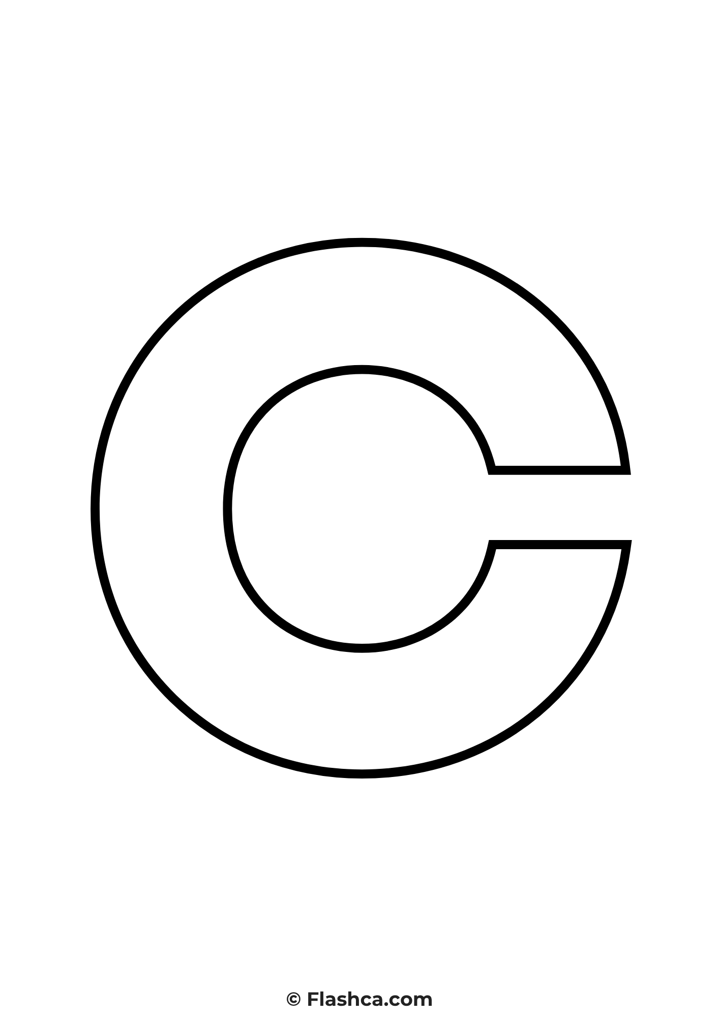 Large letter c print letter c print