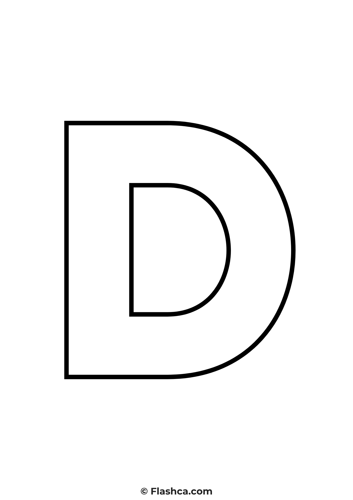 Large letter d print letter d print