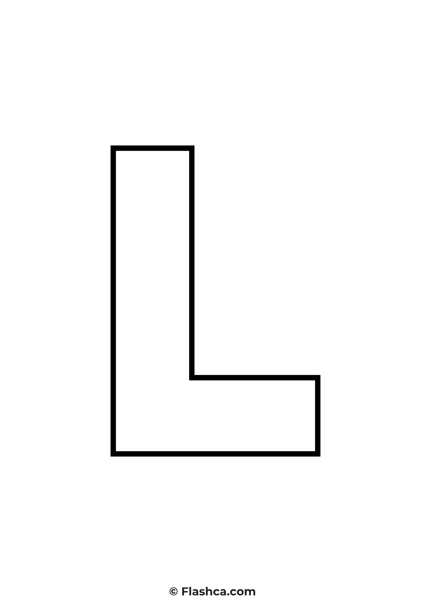 Large letter l print letter l print