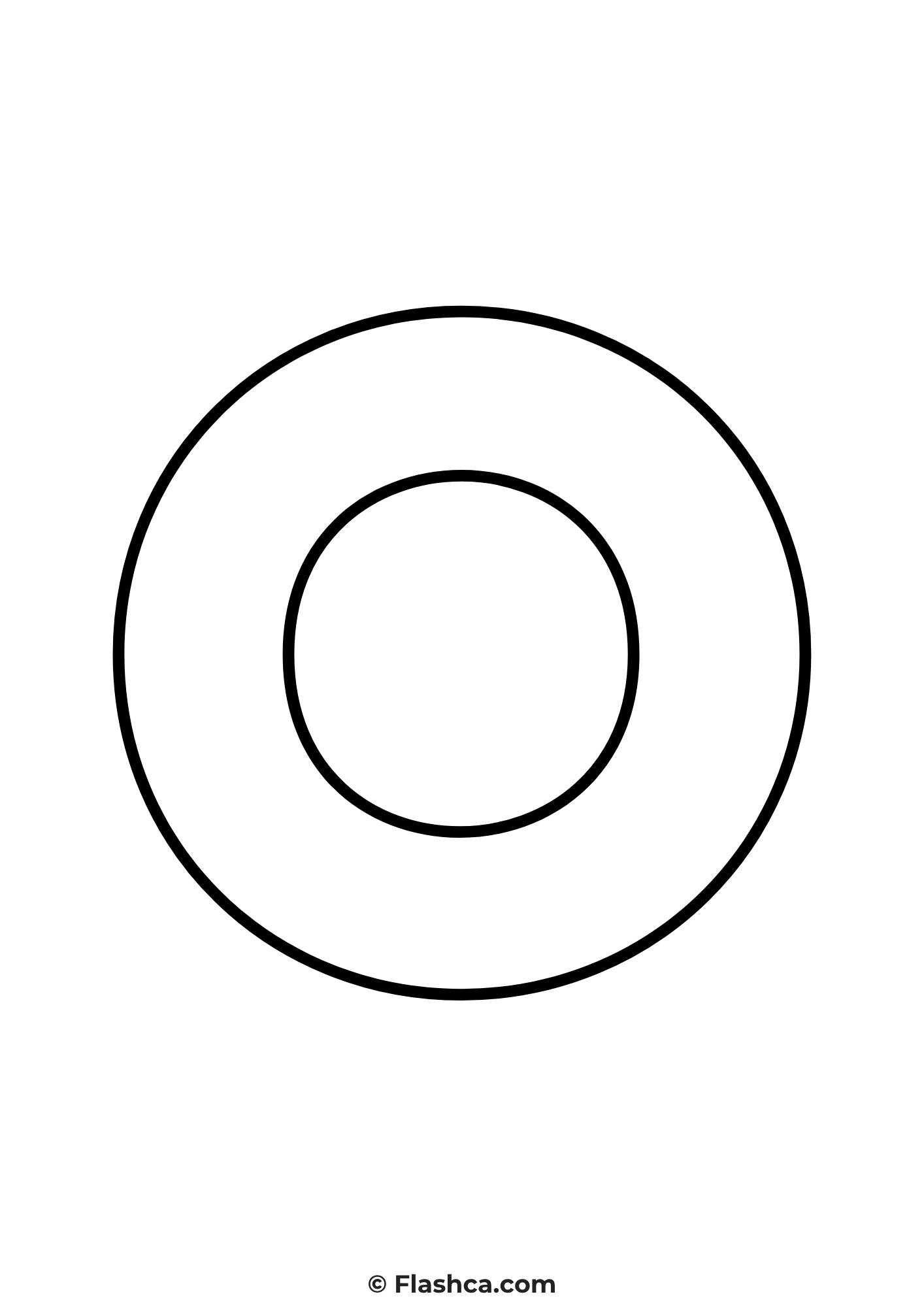 Large letter o print letter o print