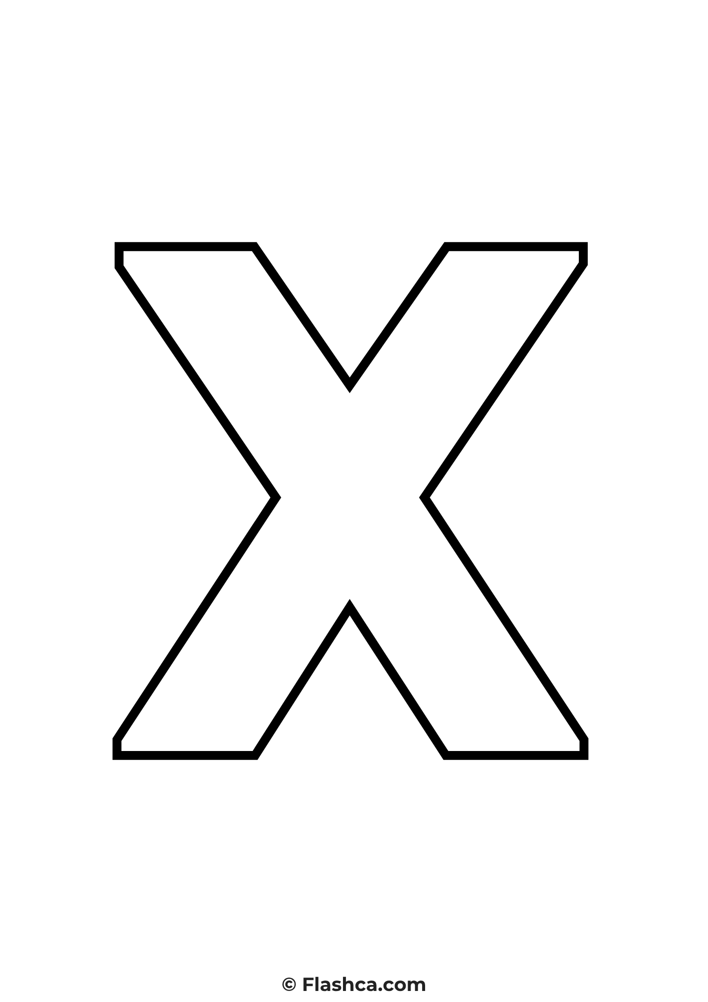 Large letter x print letter x print