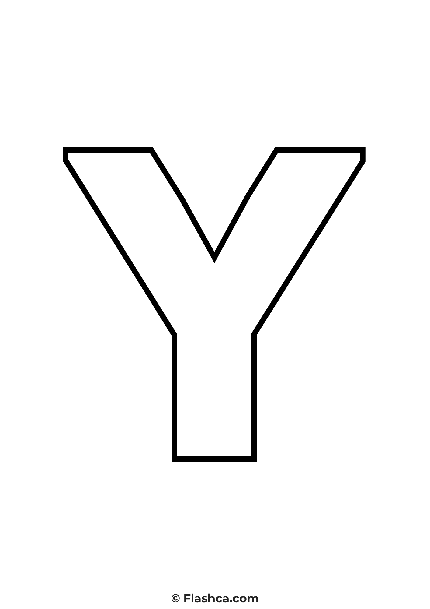 Large letter y print letter y print