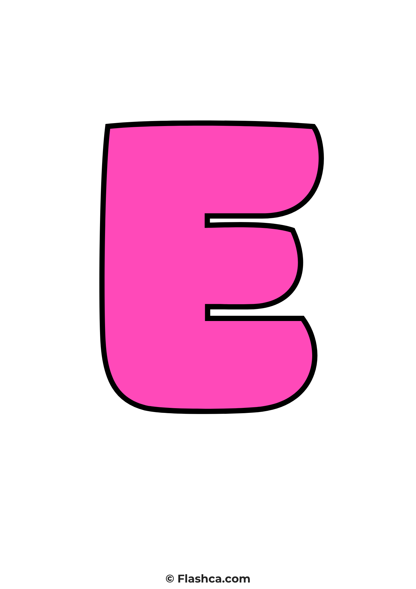 Pink bubble letter e Pink bubble letter e