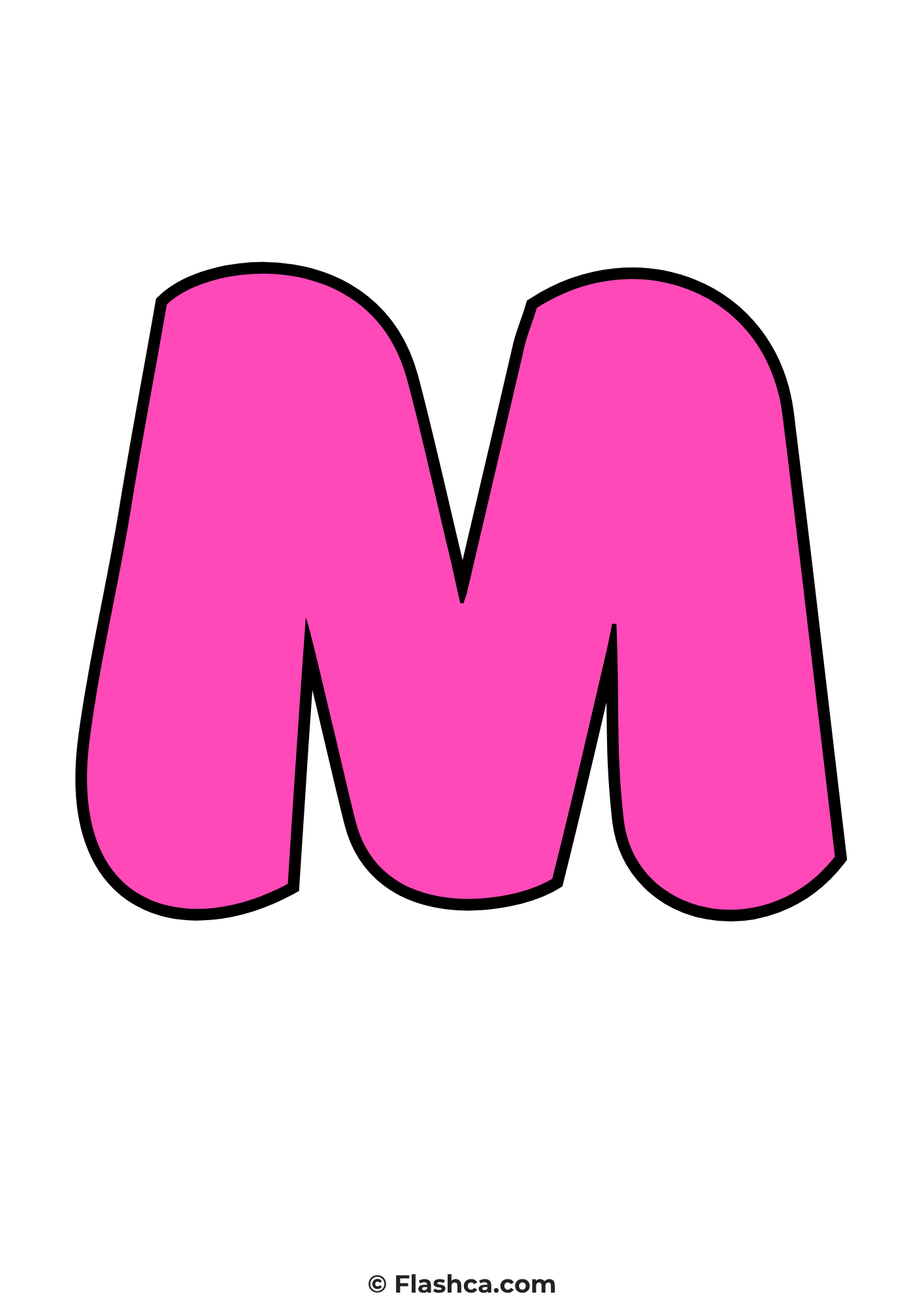 Pink bubble letter m Pink bubble letter m