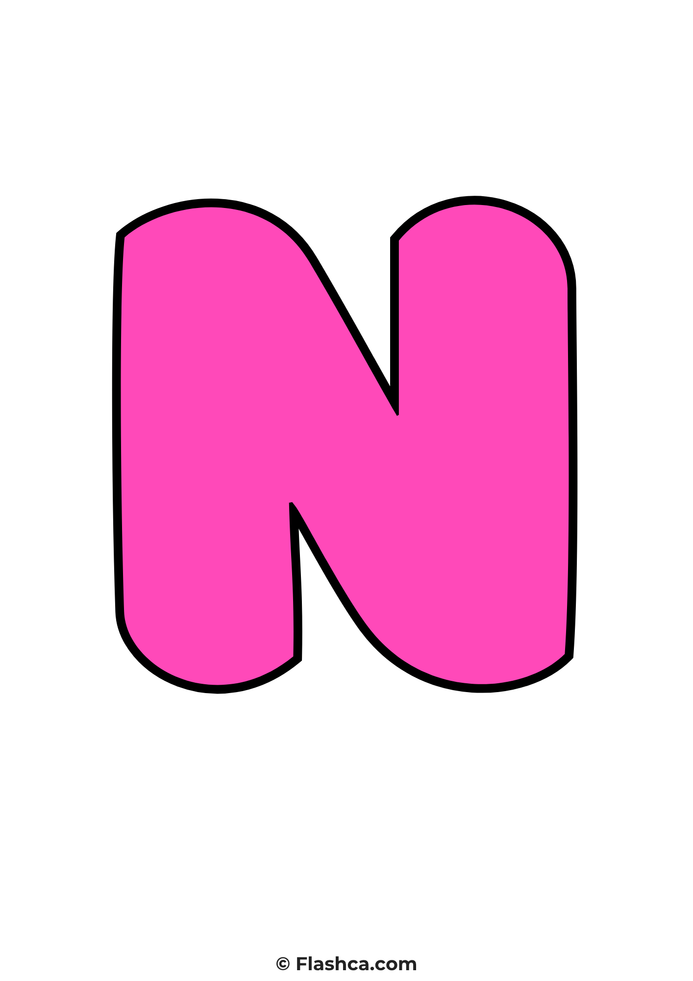 Pink bubble letter n Pink bubble letter n