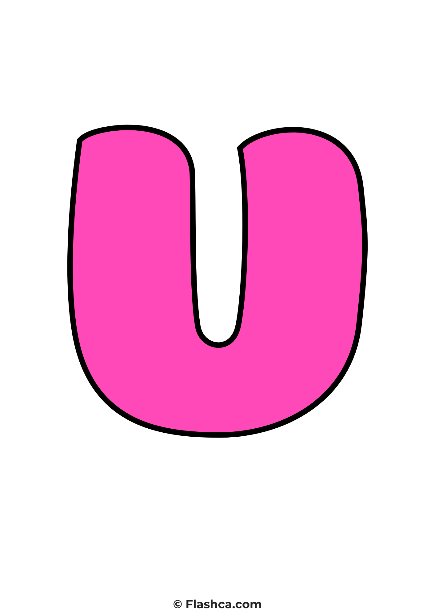 Pink bubble letter u Pink bubble letter u