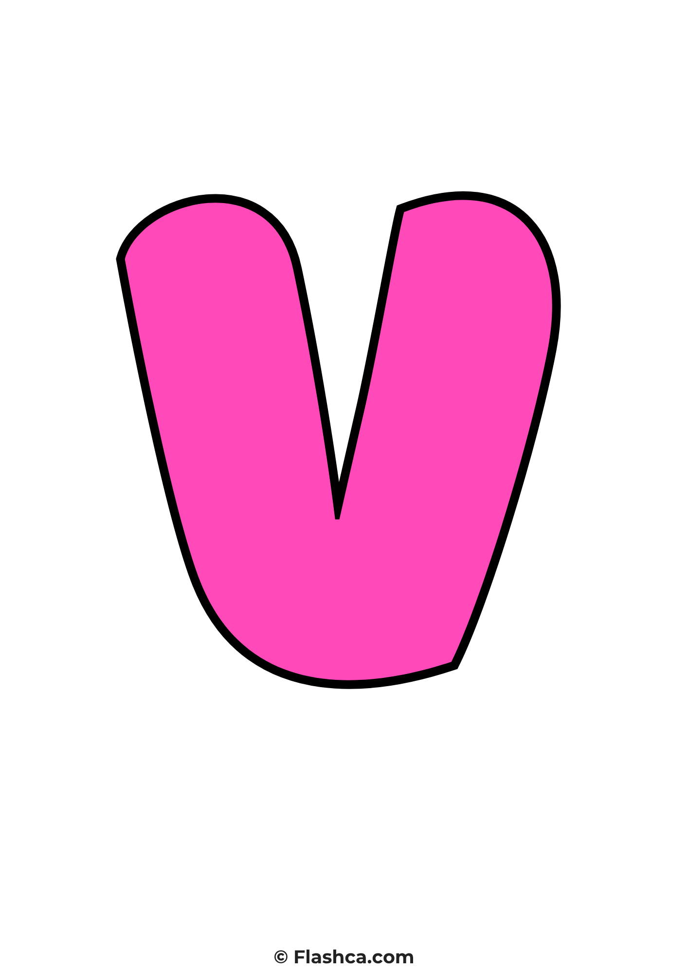 Pink bubble letter v Pink bubble letter v