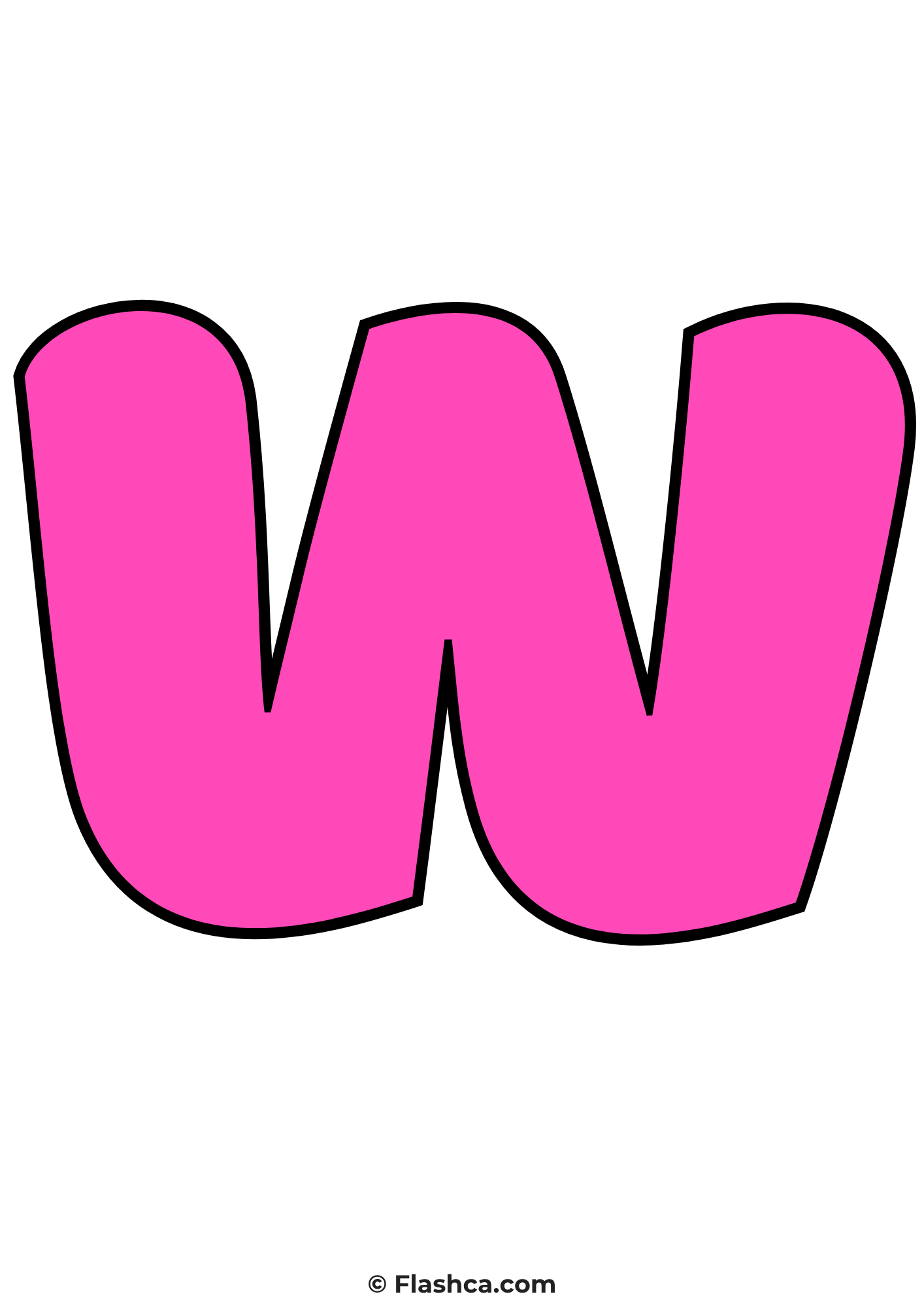 Pink bubble letter w Pink bubble letter w