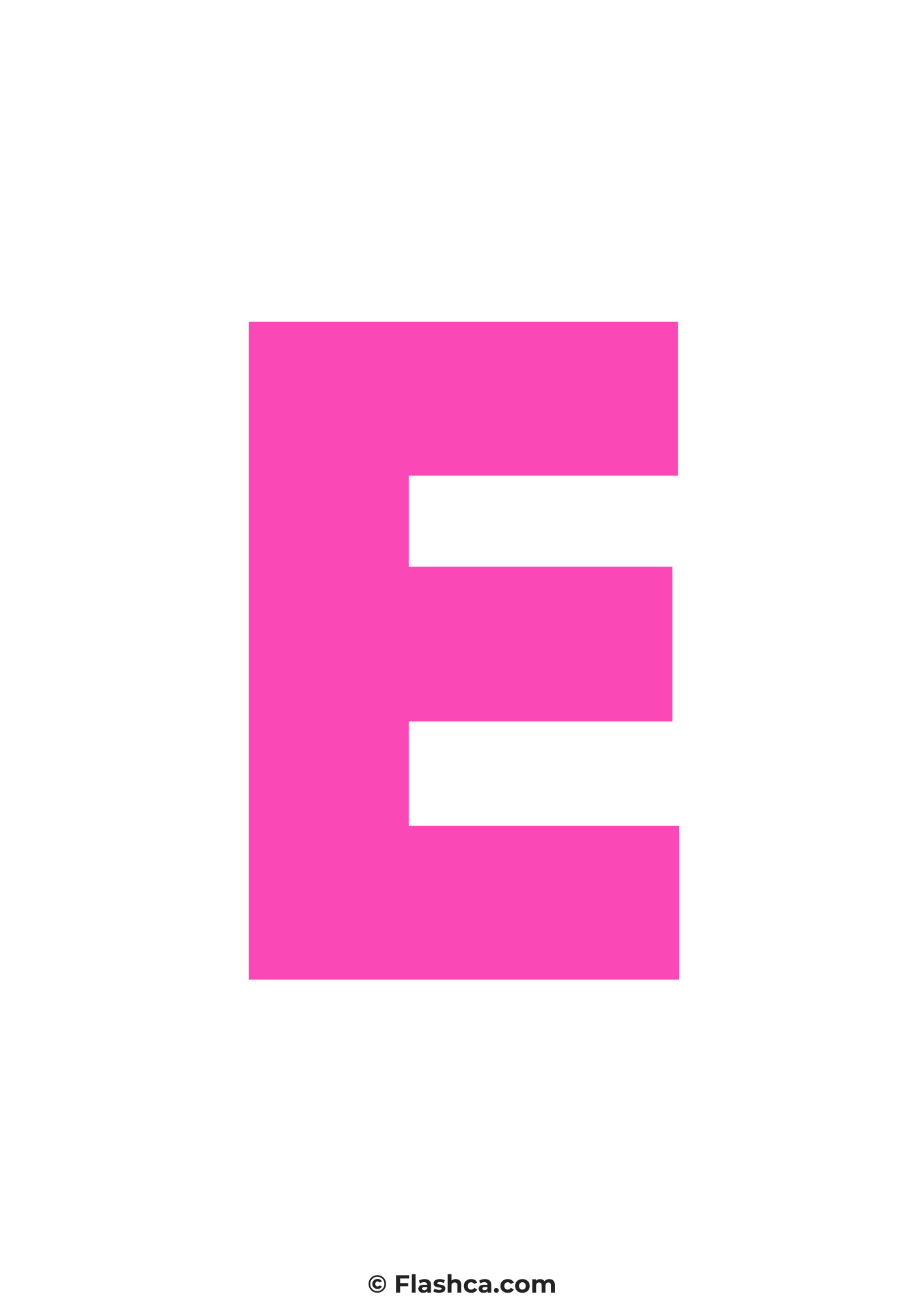 Pink letter e Pink letter e