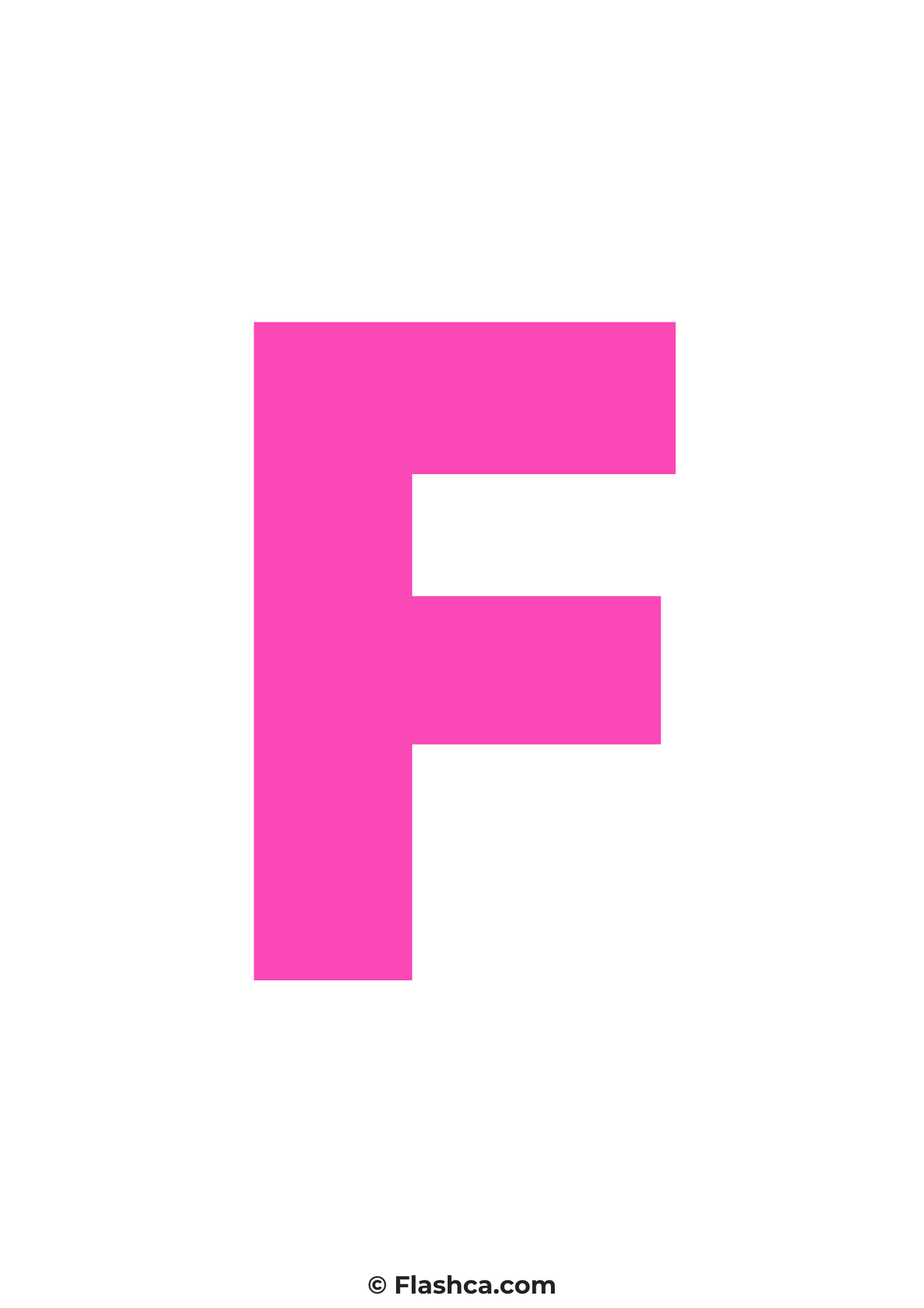 Pink letter f Pink letter f