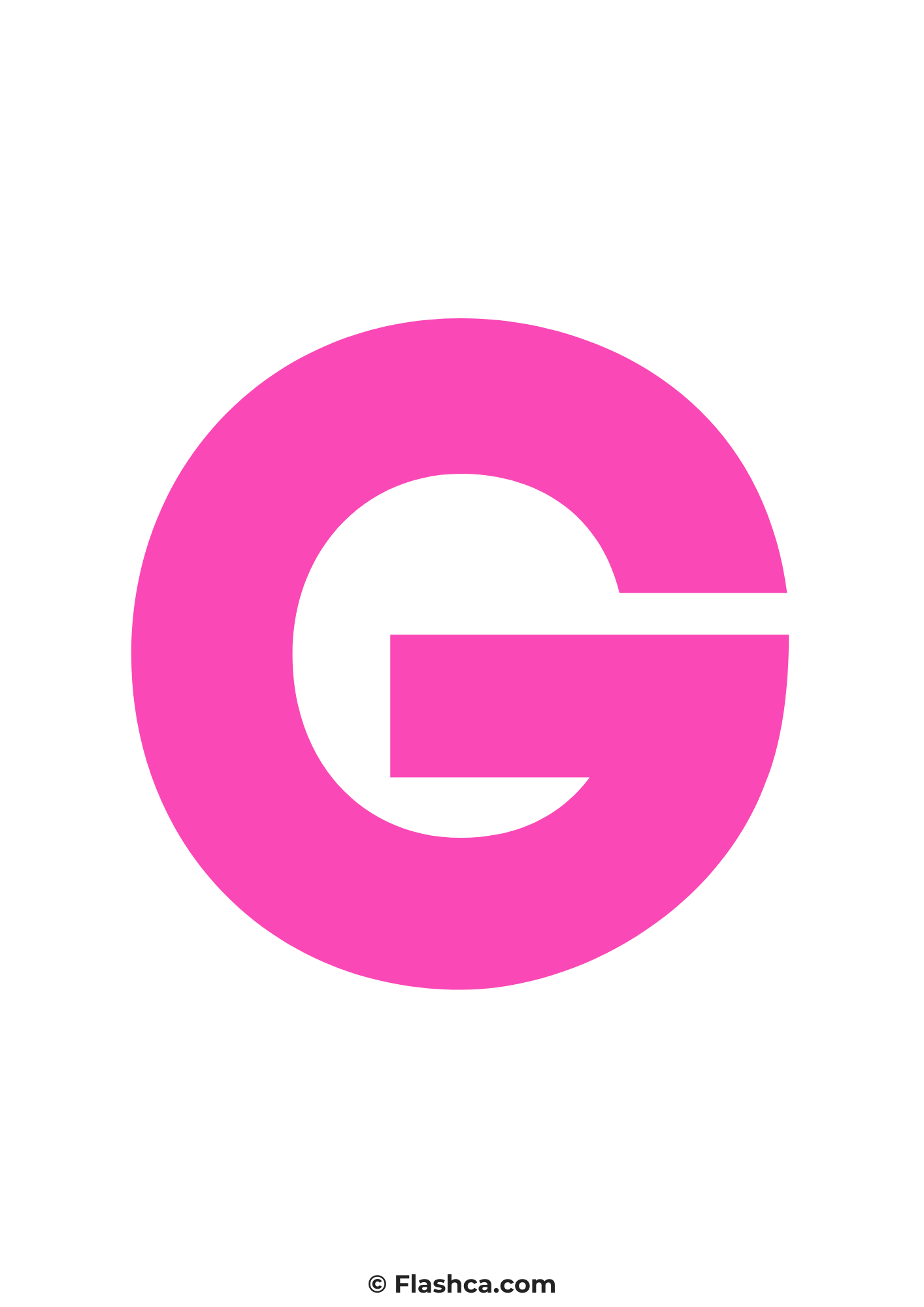 Pink letter g Pink letter g