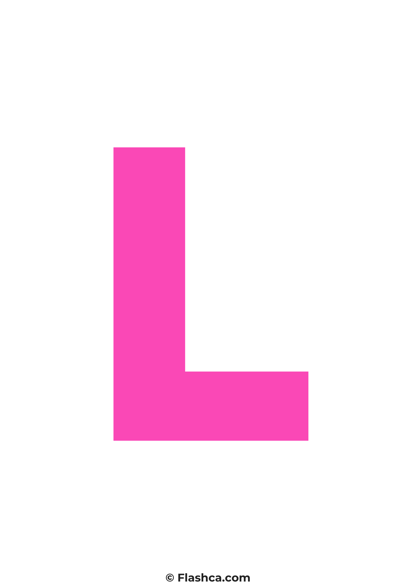 Pink letter l Pink letter l