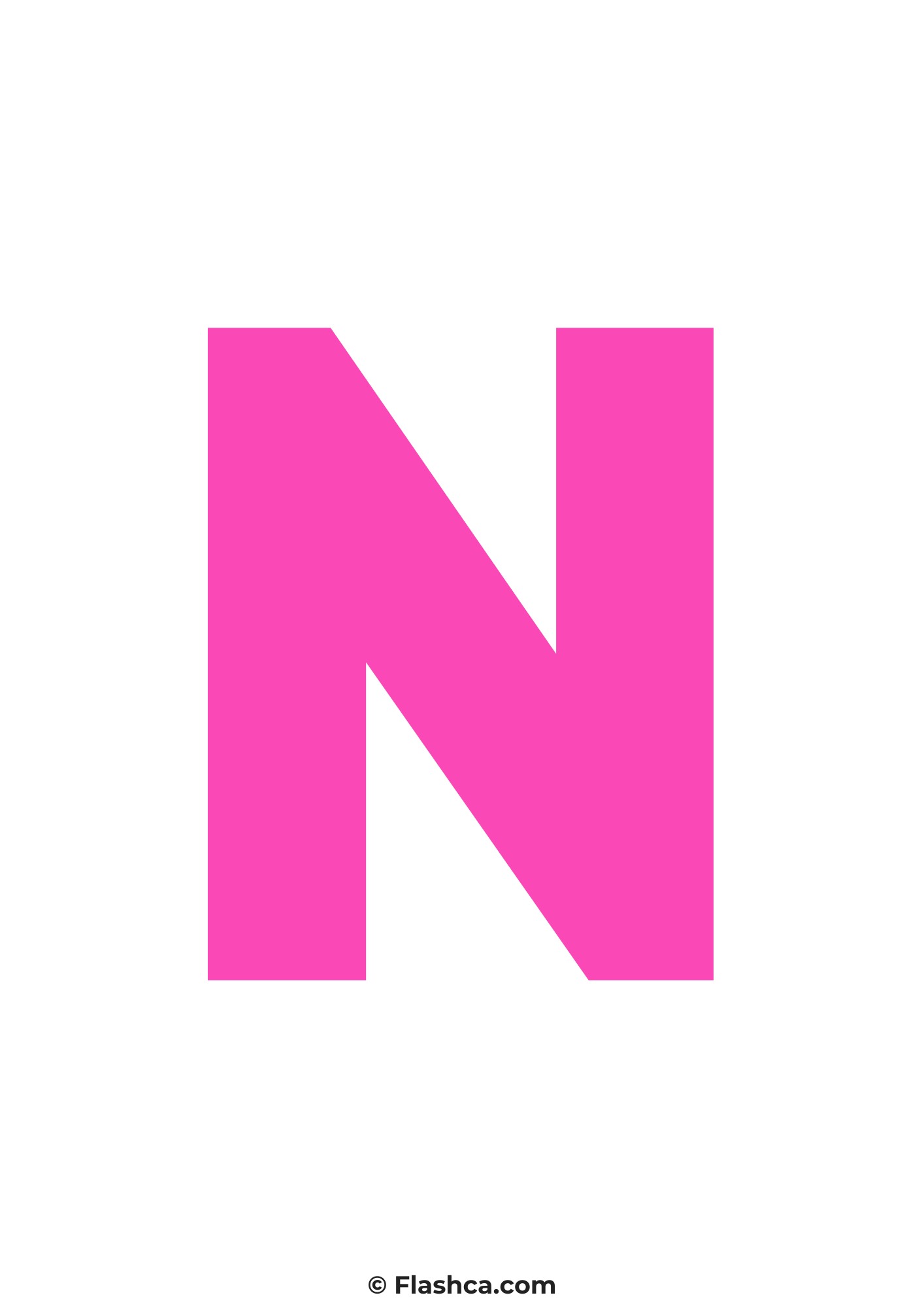 Pink letter n Pink letter n