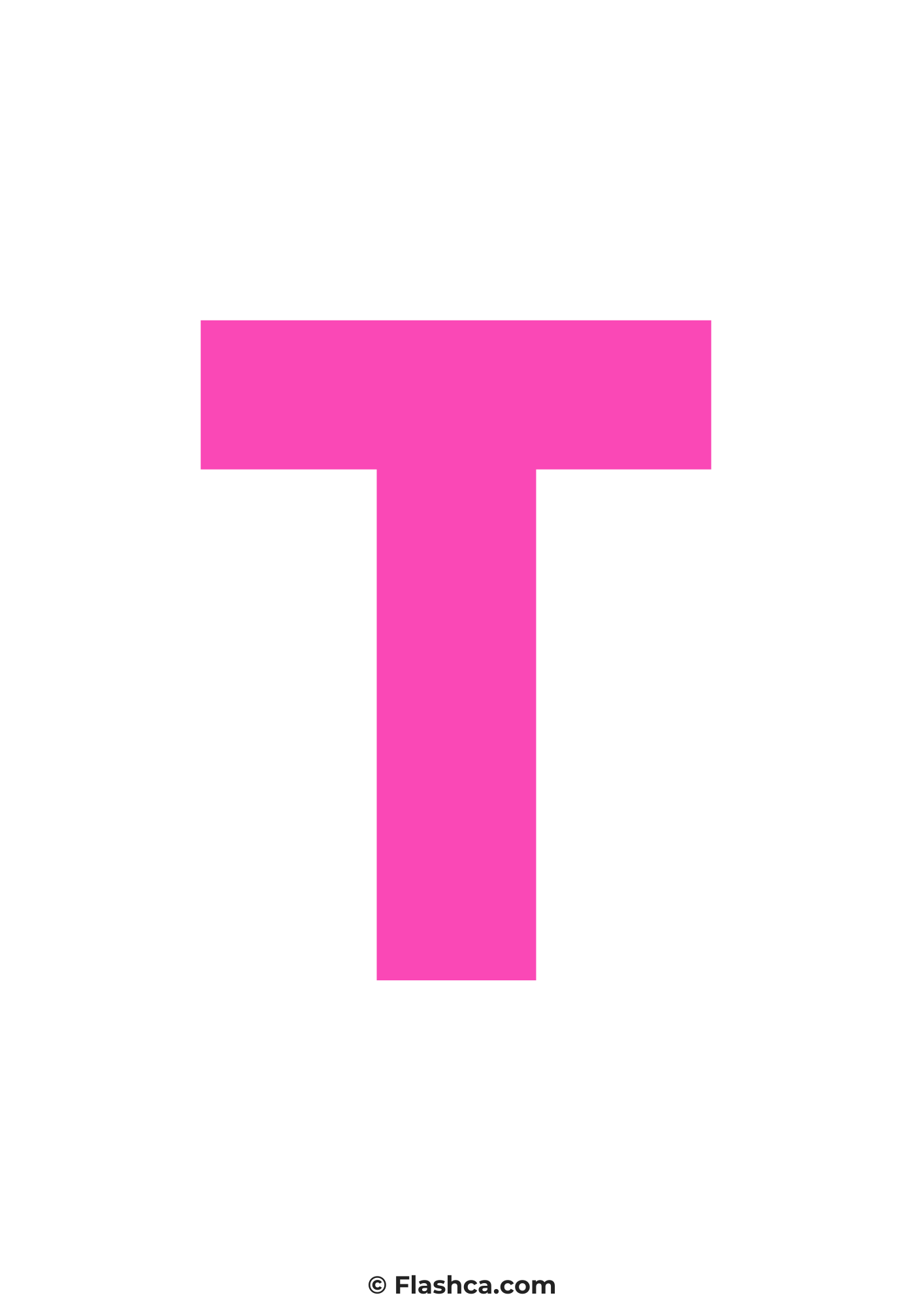 Pink letter t Pink letter t