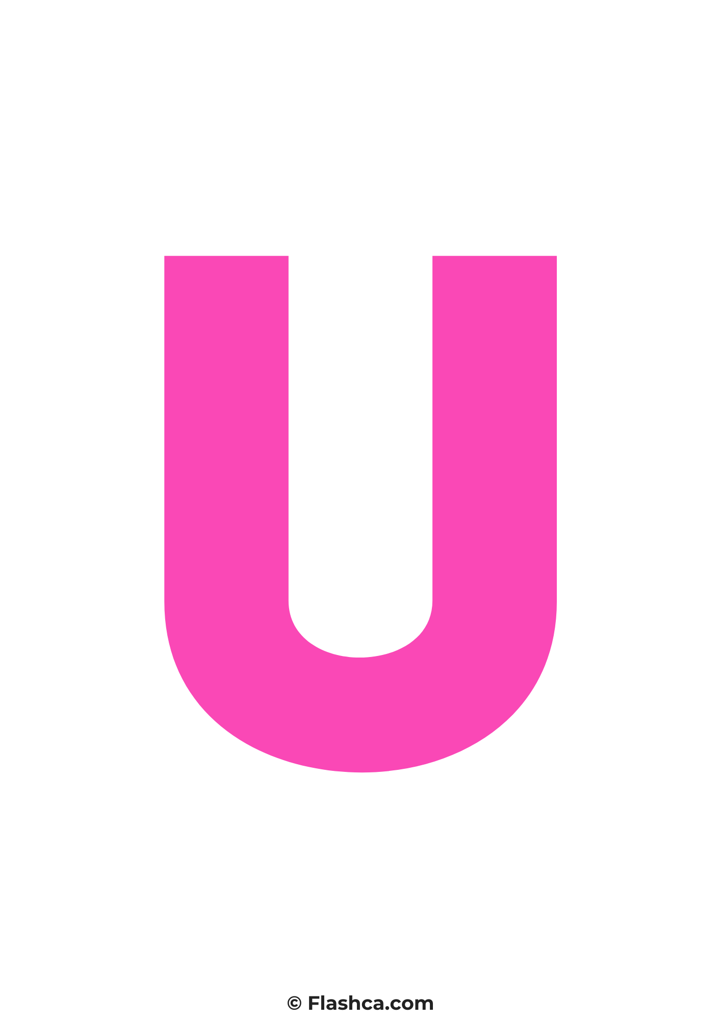 Pink letter u Pink letter u